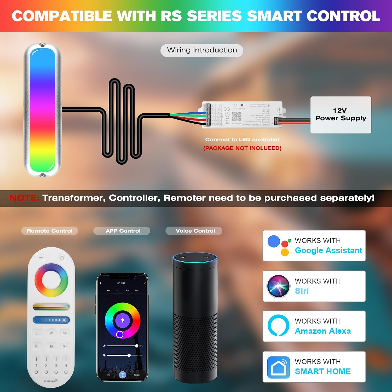 HUSUKU RS10 6000LM Underwater Marine Light for Boat, RGB 72LED 7" 12V 60W, All-Metal Body IP68 Waterproof, Ultra Bright Color Change Boat LED Light for Yachts Boats Transom Dock Pontoon Sailboat
