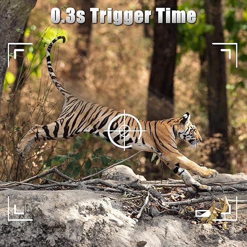 Miniatura 4 de Cámara de rastro con energía solar 4K 46MP, cámara de juego WiFi Bluetooth con tarjeta de memoria de 32 GB, gran angular de 130, disparador de 0.3 s