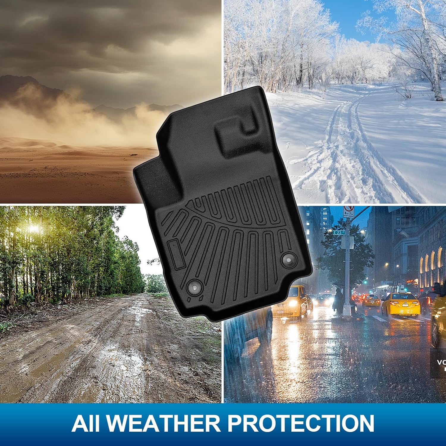 Peleus Floor Mats Cargo Liner for Chevrolet Chevy Equinox 2025 2026 (Not for EV),TPE All Weather Protection 2 Rows Car Floor Liners with Cargo Liner for Chevrolet Equinox 2025 All New