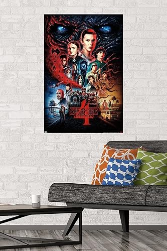 Miniatura 2 de Trends International Netflix Stranger Things Season 4 - Póster de pared de una hoja, 22.375 x 34 pulgadas, paquete de póster y montaje