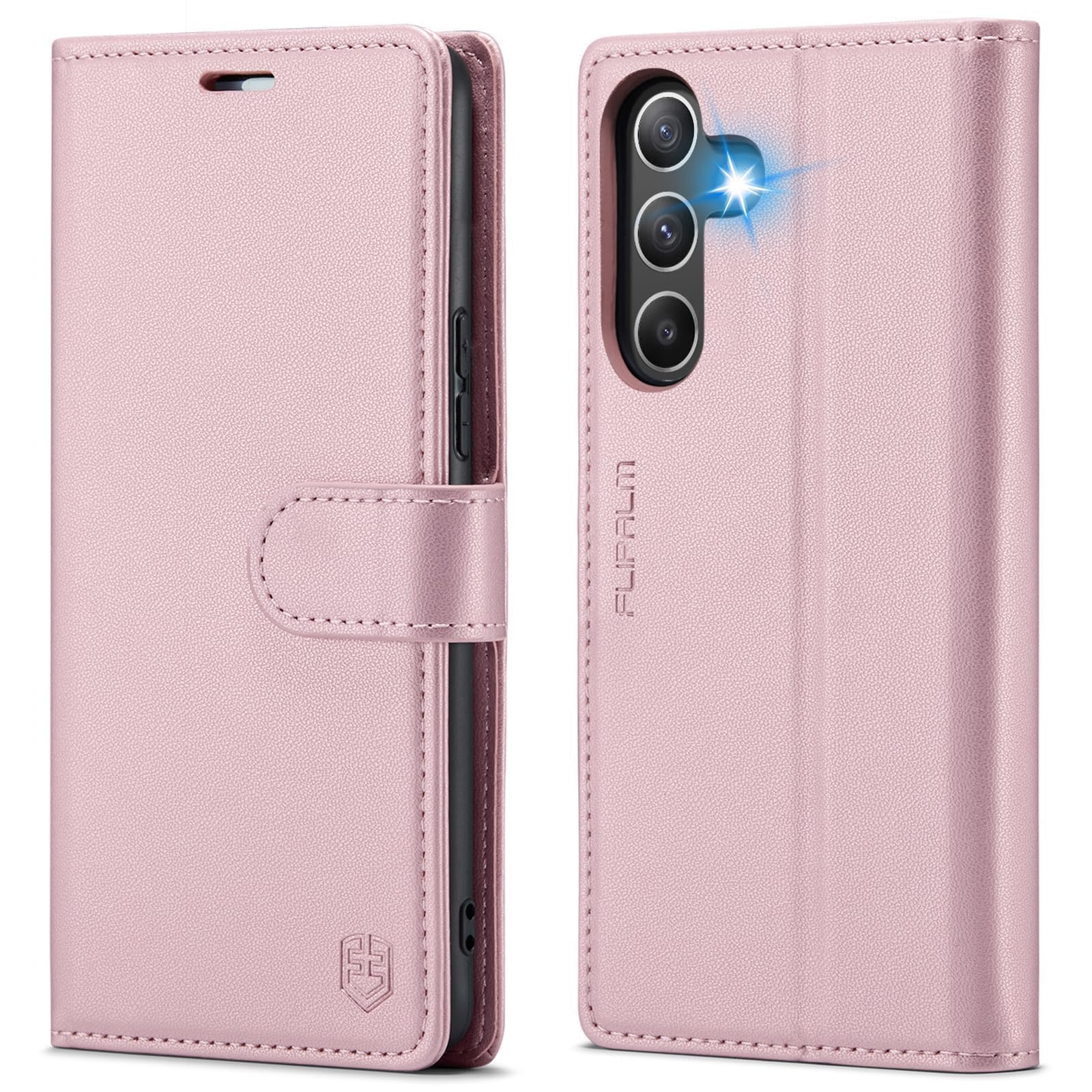 FLIPALM Wallet Case for Samsung Galaxy A16 5G, RFID Blocking Credit Card Holder, PU Leather Folio Flip Kickstand Protective Shockproof Cover for