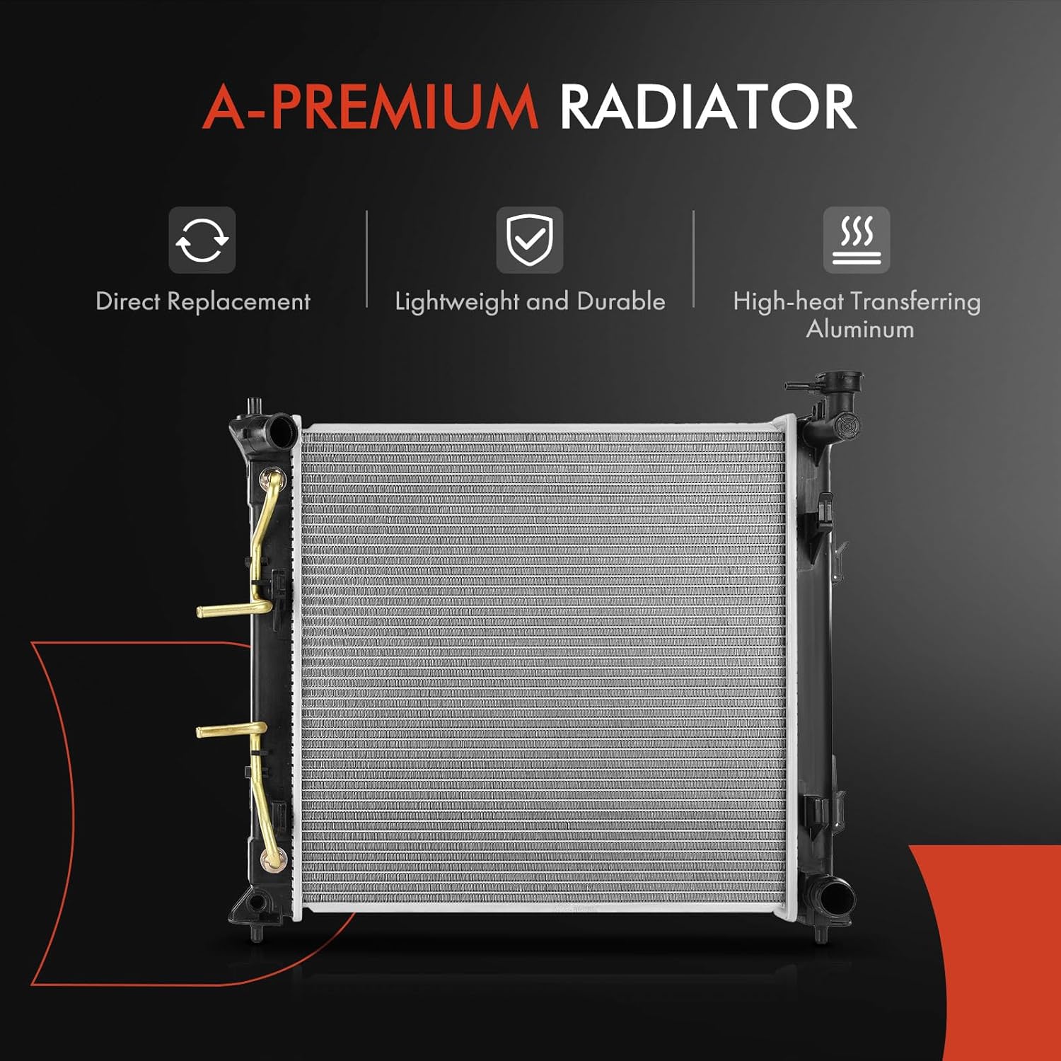 A-Premium Engine Coolant Radiator Assembly with Transmission Oil Cooler Compatible with Kia Optima 2016-2020 L4 2.0L, Automatic Transmission, Replace# 25310-C1250