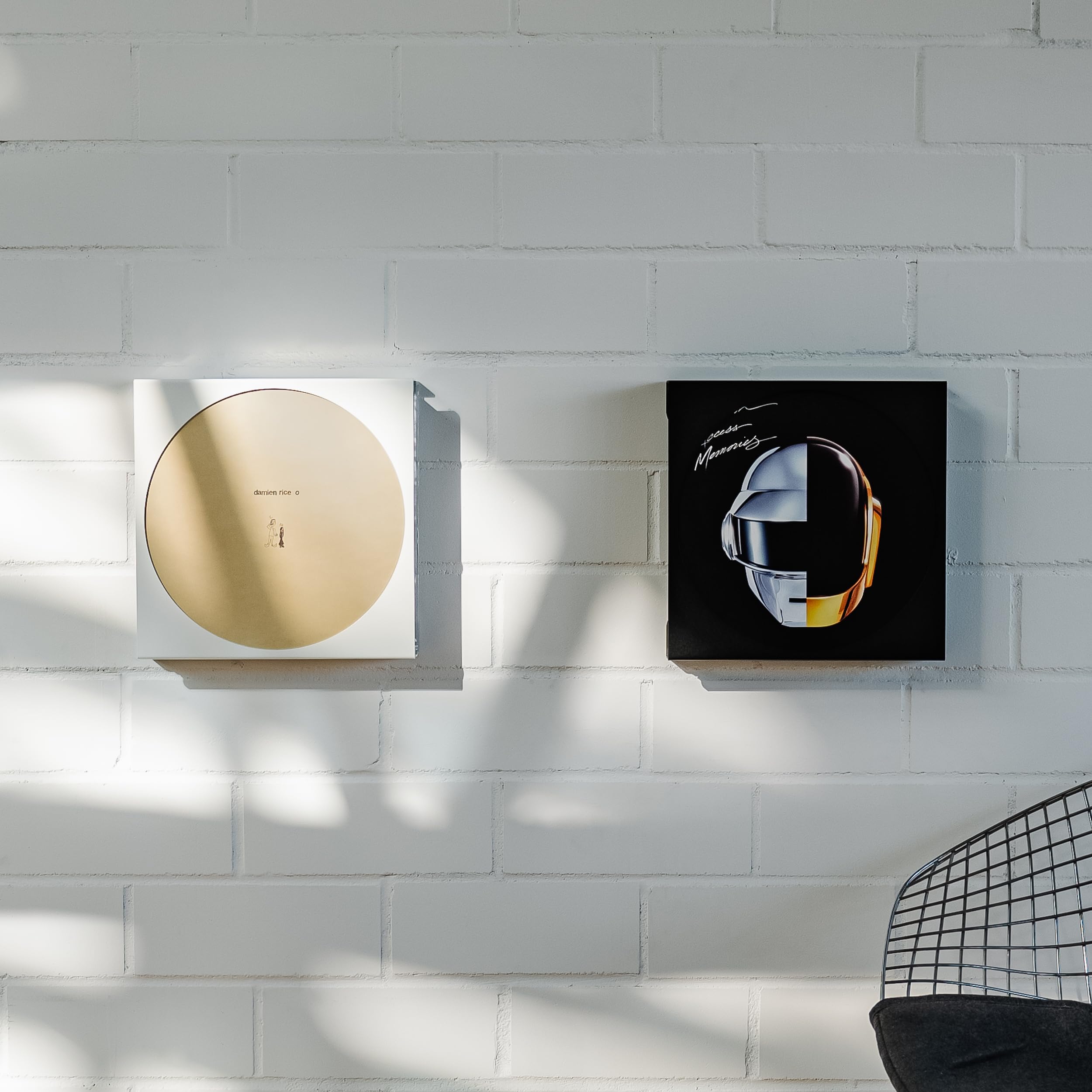 FLATE® Vinylrek: Wandhouder voor 12-inch platen, 3 x zwart, Eén maat