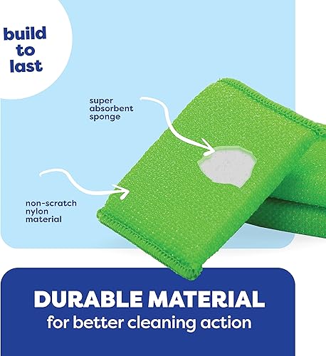 Miniatura 5 de SCRUBIT Esponja multiusos para fregar platos, almohadillas antiarañazos, esponjas de limpieza para ollas, platos, utensilios y utensilios de cocina