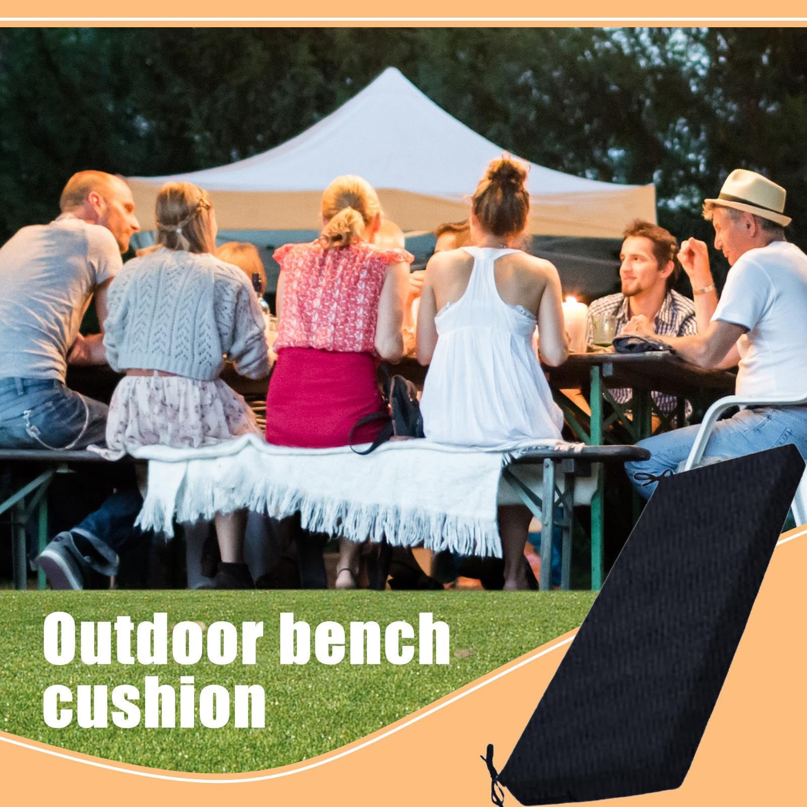 Cuscino per panchetta, cuscino per panca da portico, Swing Cushion Swing Imperpano | Cuscino per divano morbido non scivolato, sostituzione della sedia per mobili per divano portico
