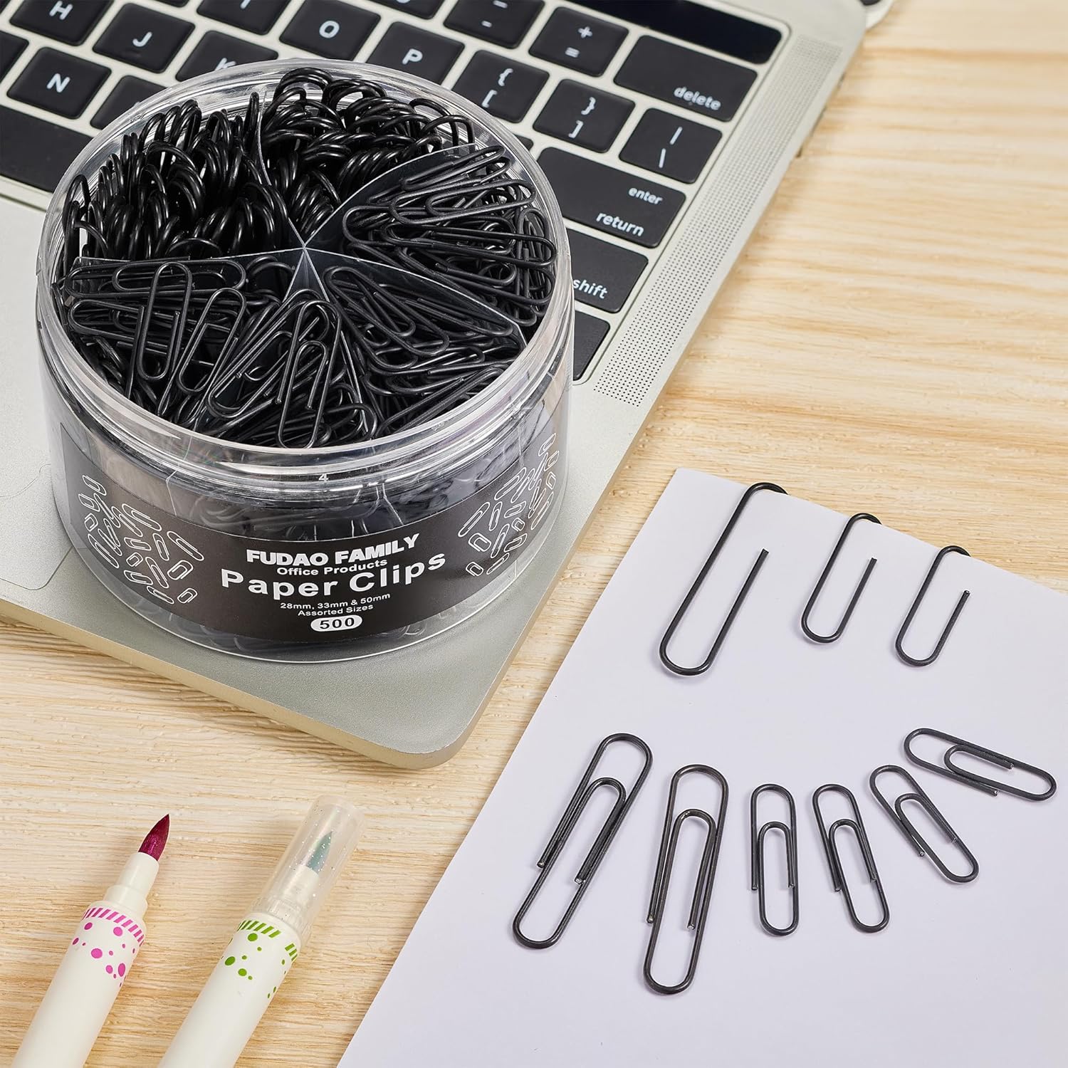 FUDAO FILY Paper Clips Assorted Sizes, Small, Medium and Lar