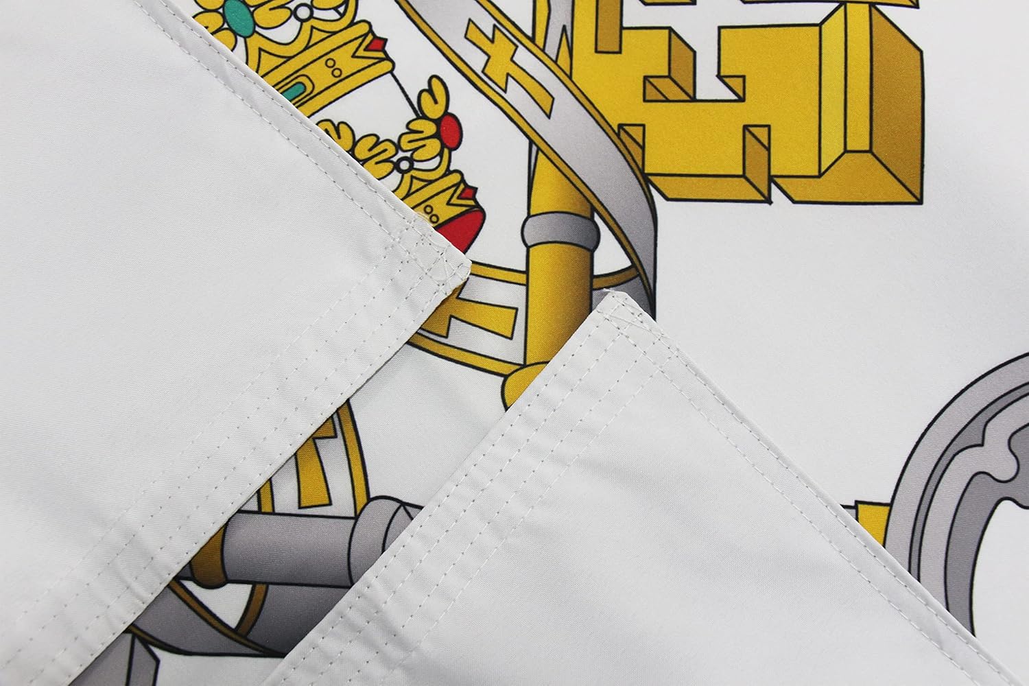 FRF FLAG Vatican Flag 4x6 Feet, Double Side Vatican City Flags, Outdoor Catholic Flag, with 2 Brass Grommets and 4 Rows of Lower Stitchesholle