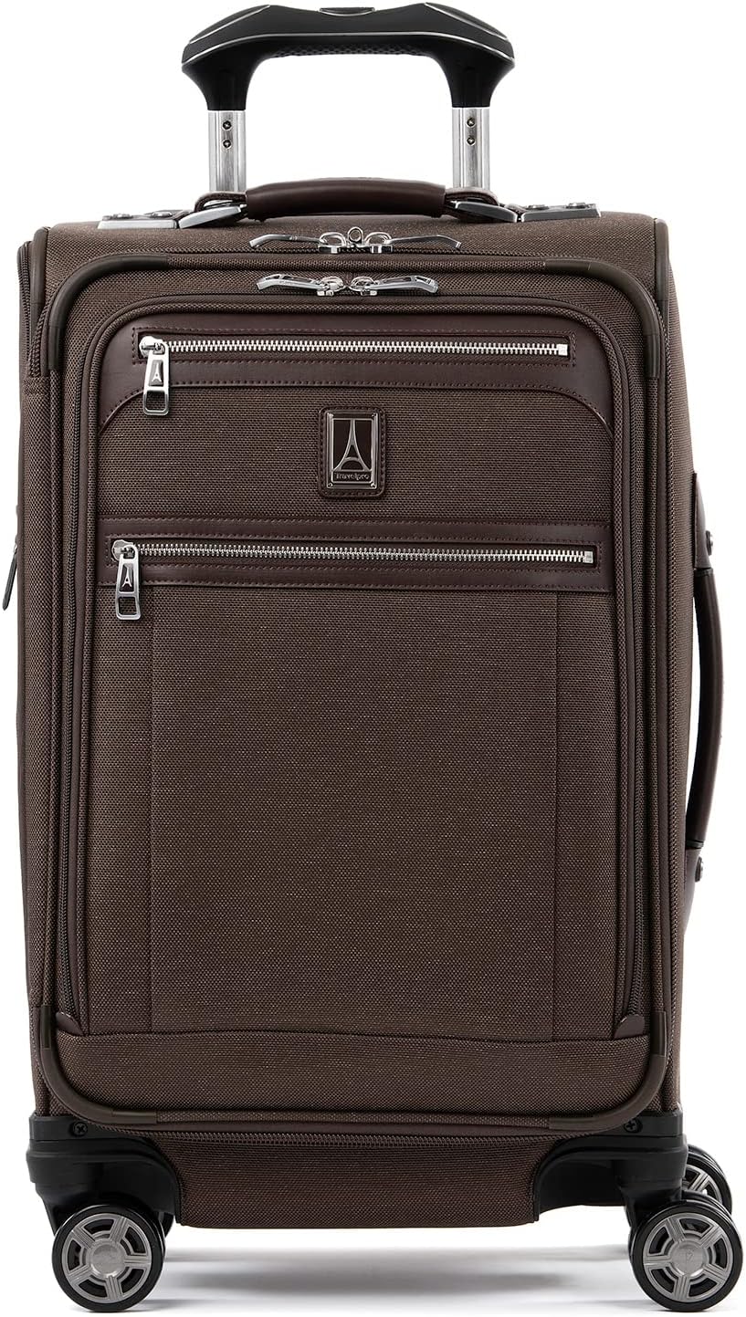 Platinum Elite Softside Expandable Checked Luggage, 8 Wheel Spinner Large Suitcase, TSA Lock, Men and Women