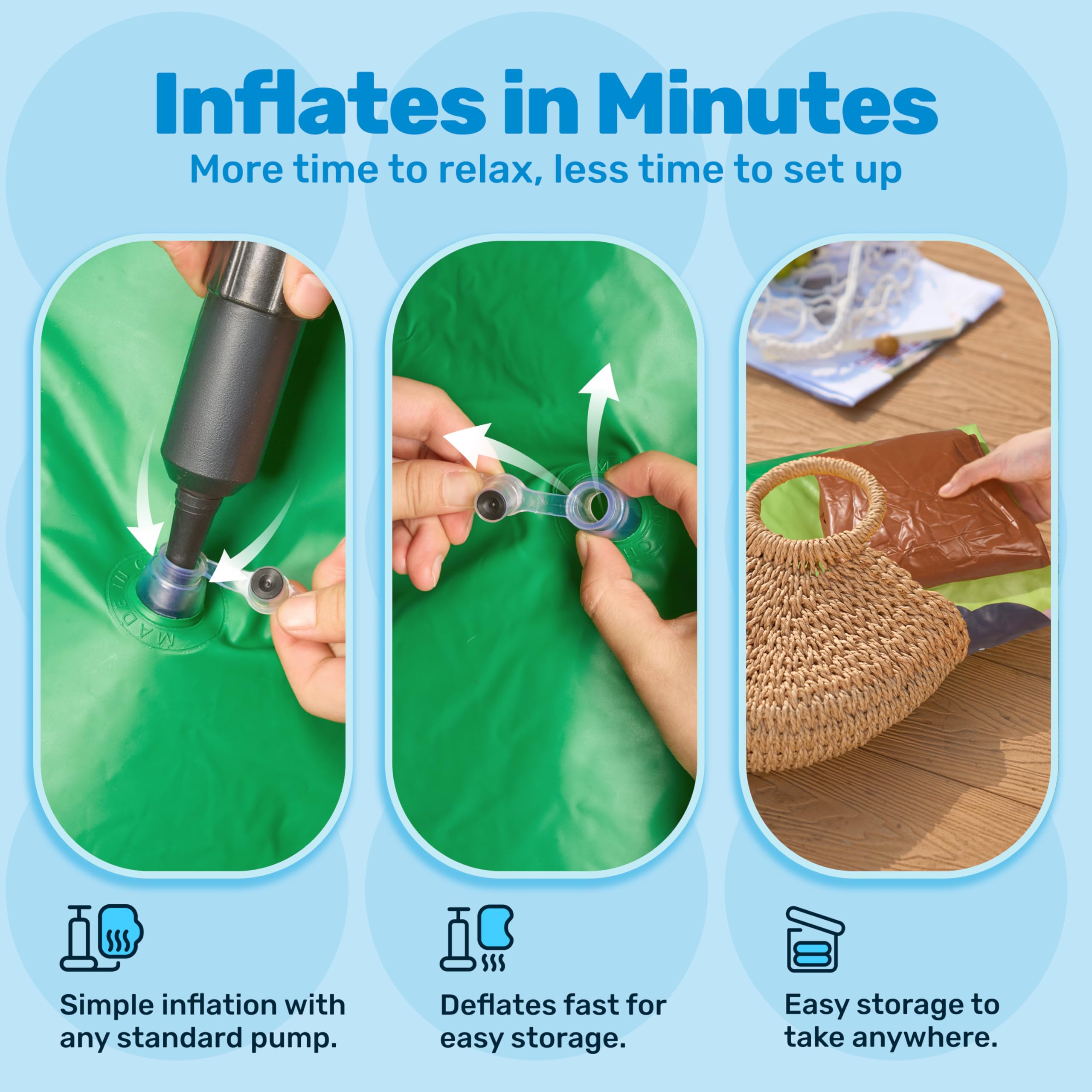 SYNCFUN Flotador inflable de aguacate para piscina, tubo de río flotante con bola grande