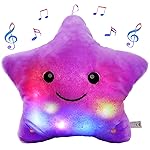 BSTAOFY 13 LED Musical Twinkle Star Glow Lullaby Nightlight Stuffed Animals Light up Toys Afraid of Dark Singing Birthday Valentines Christmas for Toddlers, Purple