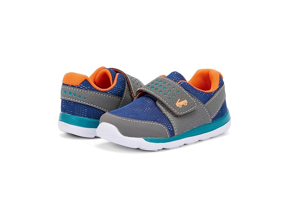 See Kai Run Kids Ryder II FlexiRun (Toddler/Little Kid) (Navy/Orange) Boy's Shoes(( Size 11))