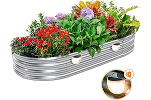 L Shaped Galvanized Planter for Sun-Kissed Gardens