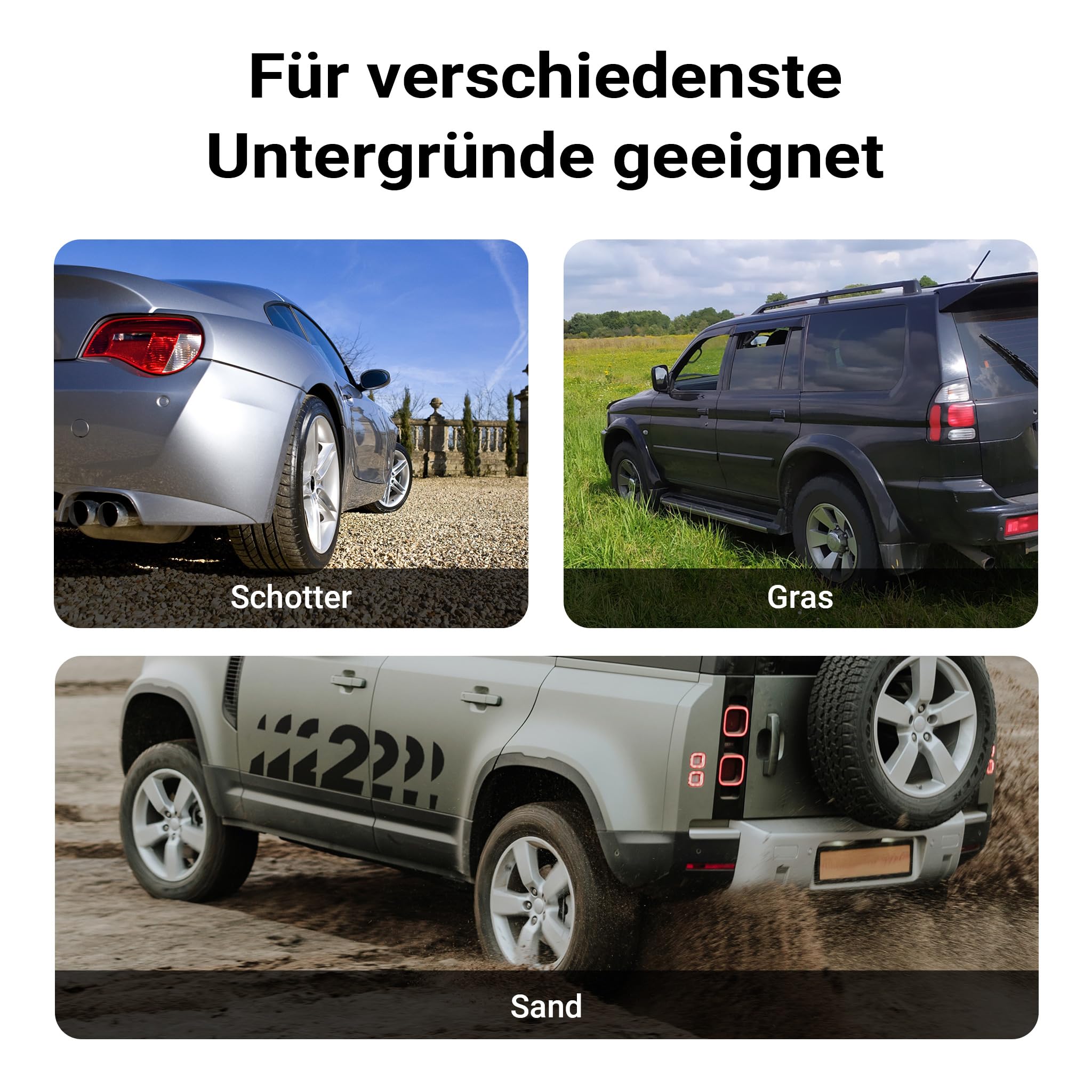 XPOtool Auffahrkeile Wohnmobil 2 Stück 40/70/100 mm 3,5 t Auffahrkeile Set für Wohnwagen mit Tragetasche und Wasserwaage