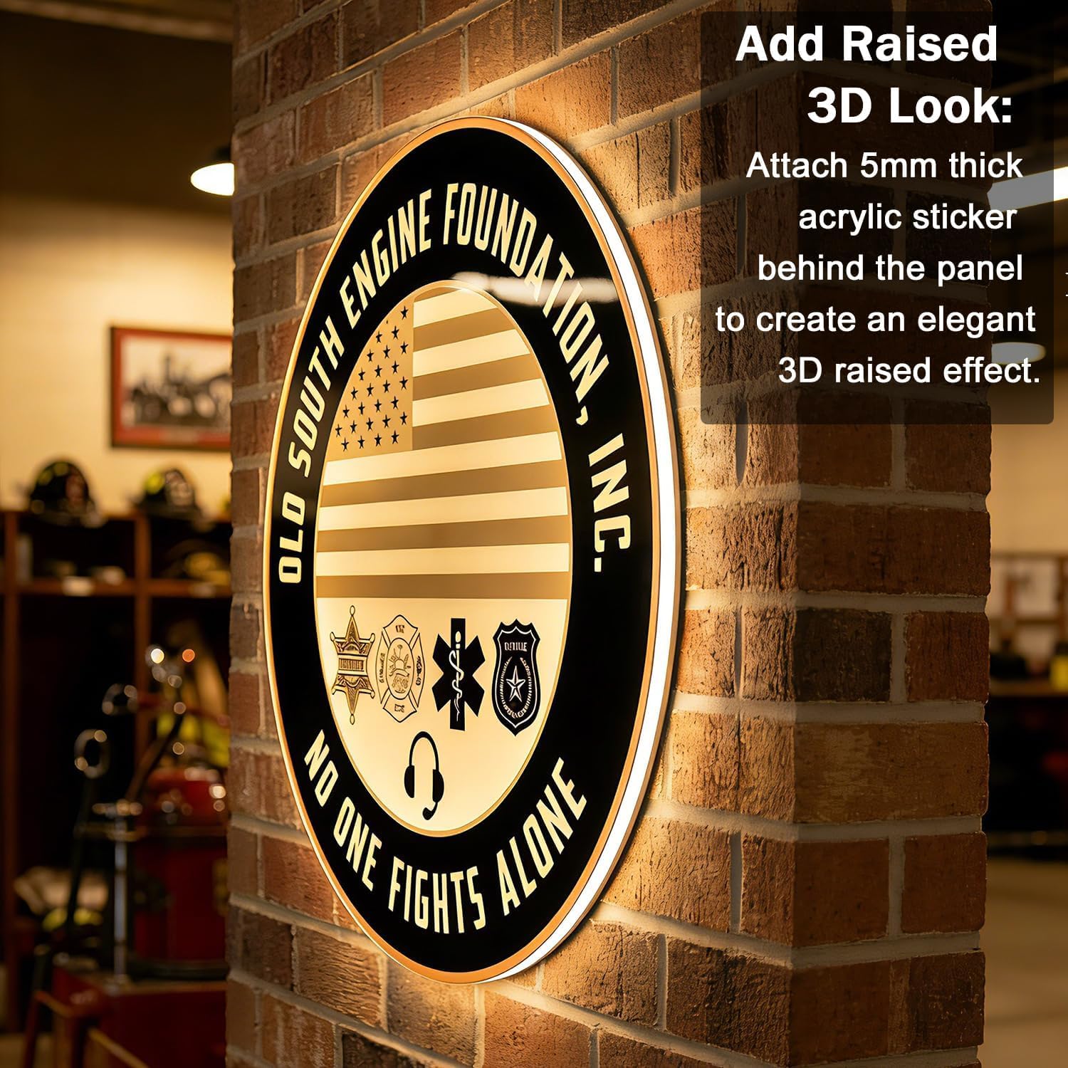 Individuelles LED Logo Schild, Ultradünne Acryl Leuchtbox, Personalisiertes Firmenschild mit Hintergrundbeleuchtung für Geschäft, Salon, Restaurant, Büro – Wandmontage