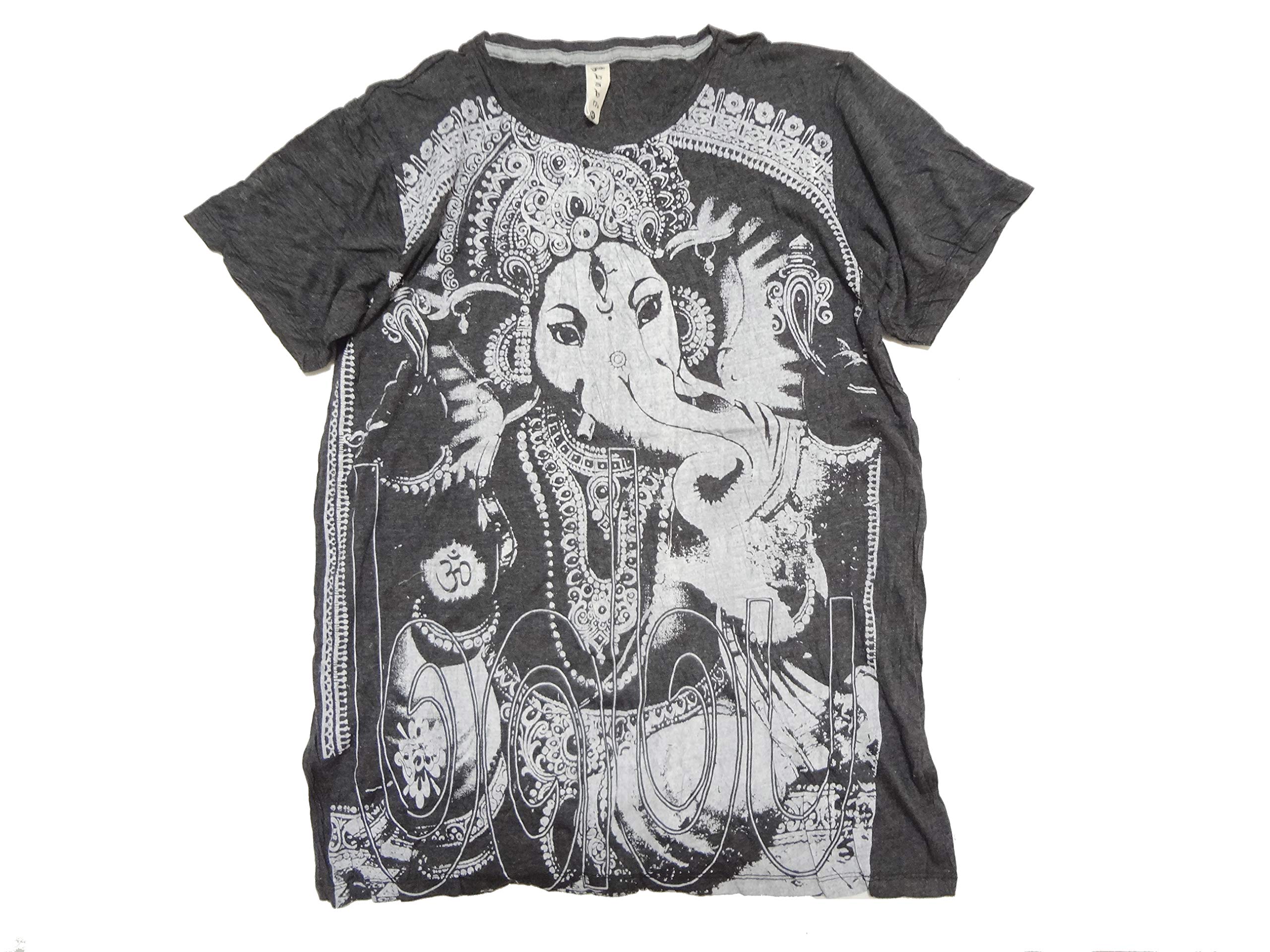babuエスニックプリントメンズTシャツ／エスニック Tシャツ メンズエスニック sure ガネーシャ 柔らかい カジュアル 夏フェス エスニックファッション
