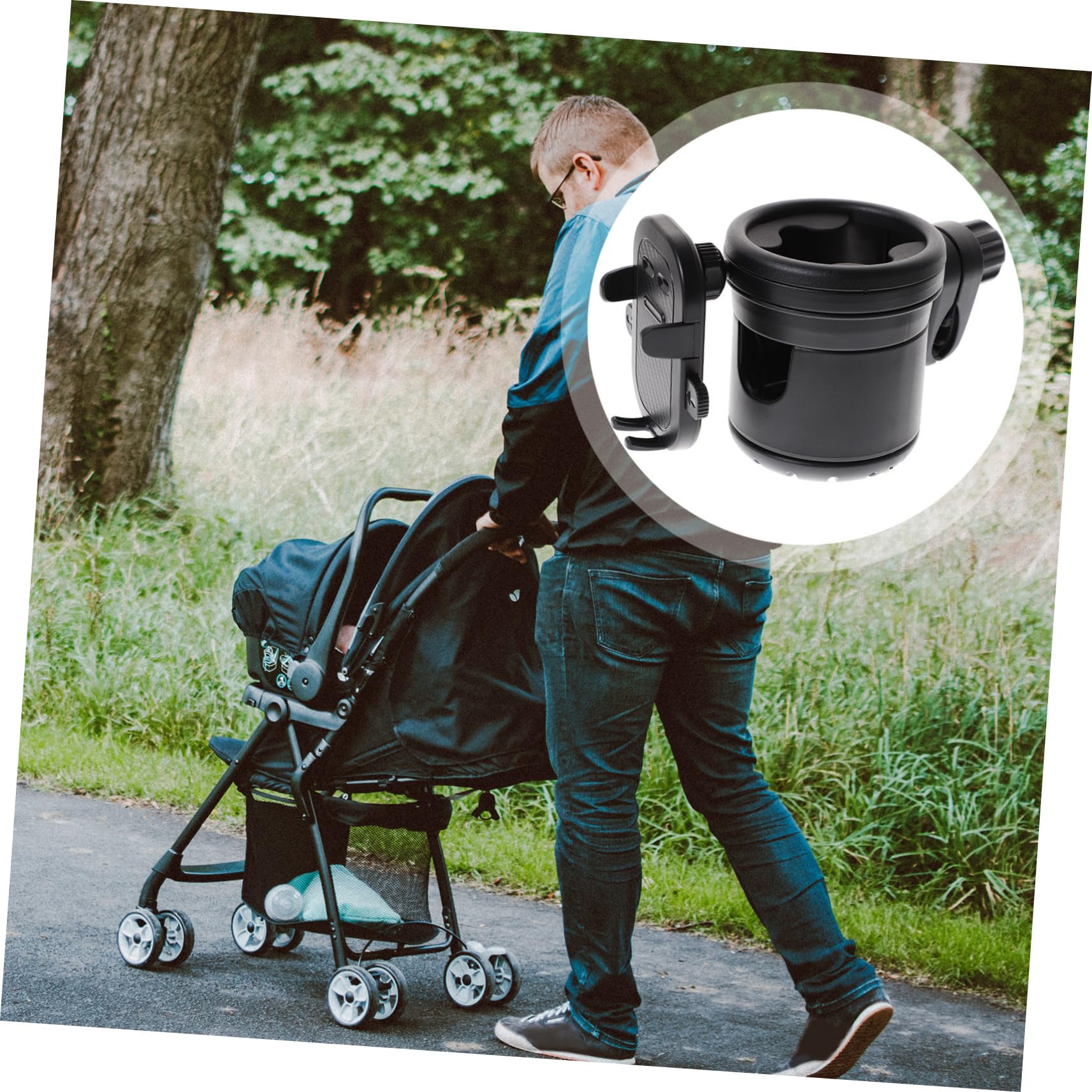 ERINGOGO Portabicchieri Per Passeggino Bicicletta Scooter Con Supporto Per Bottiglia Caffè