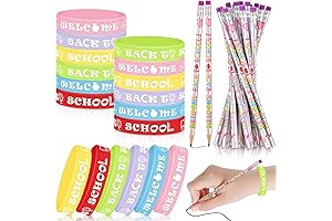 Sabary 48Pcs Welcome to Second Grade Pencils Rubber Bracelets Back to School Supplies Set