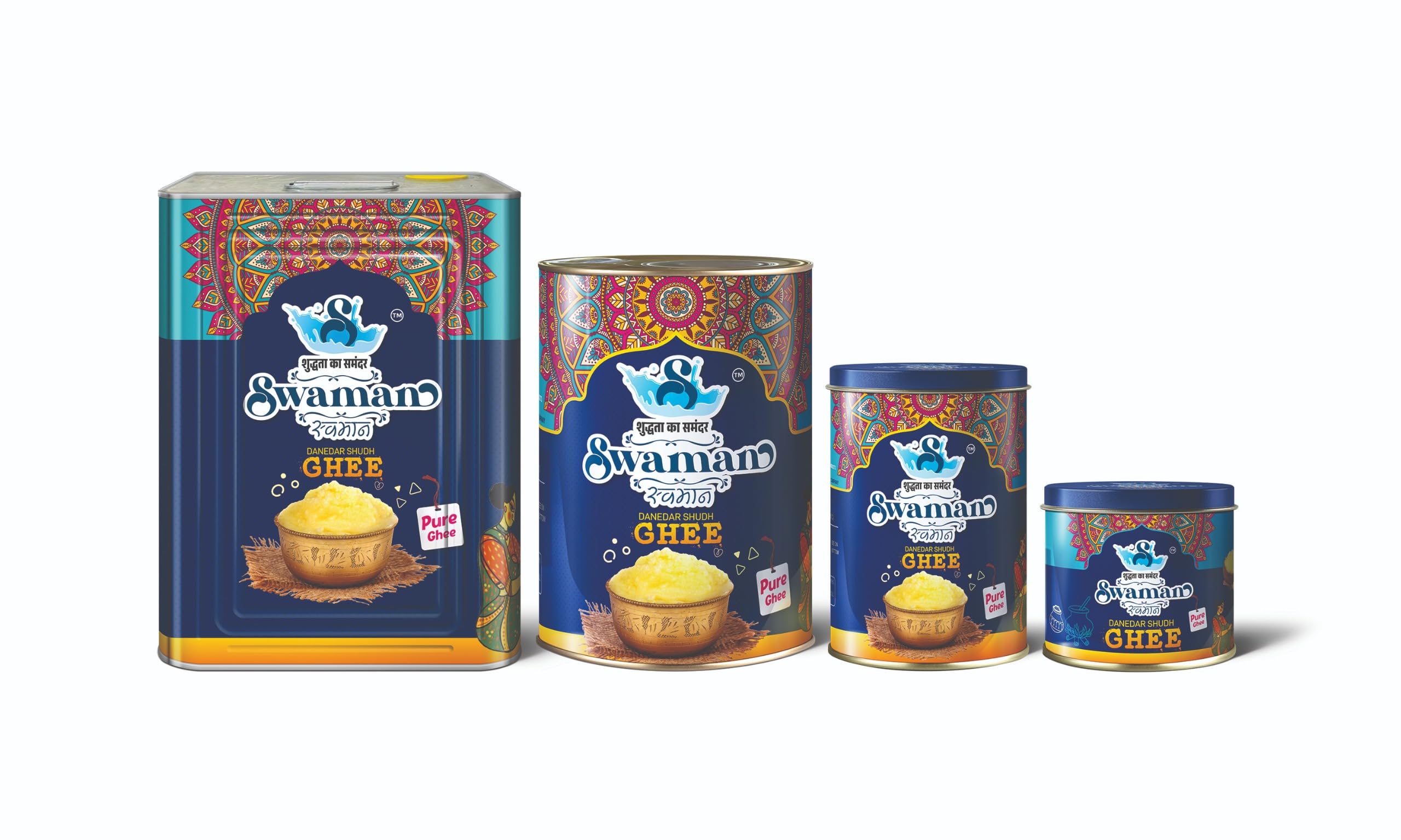 Swaman Pure Buffalo Danedar Shudh Ghee 5 ltr pack