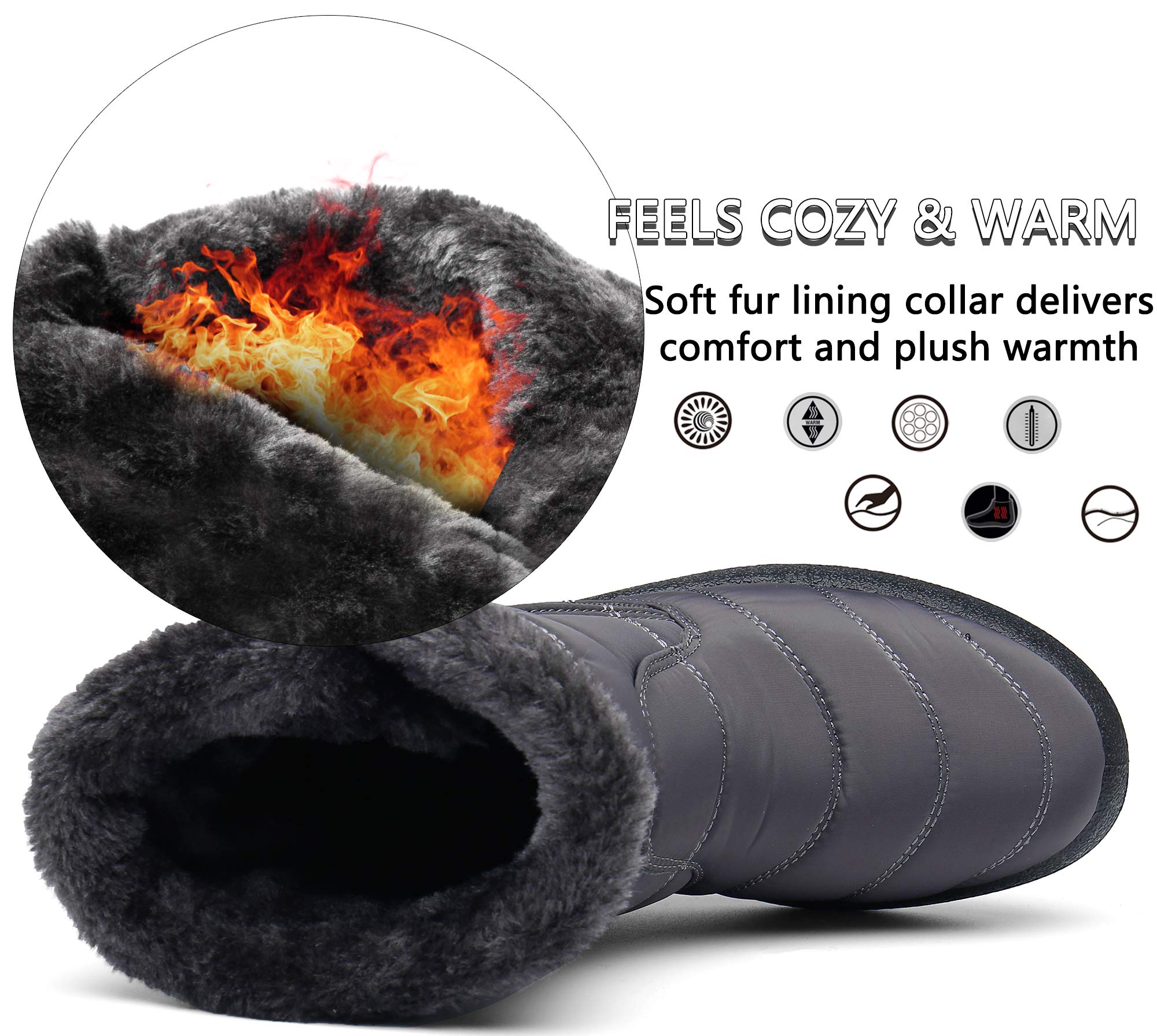 Gaatpot Stivali Donna Stivaletti Invernali Scarpe Cotone Outdoor Stivali da Neve Caldo Peluche 36-43