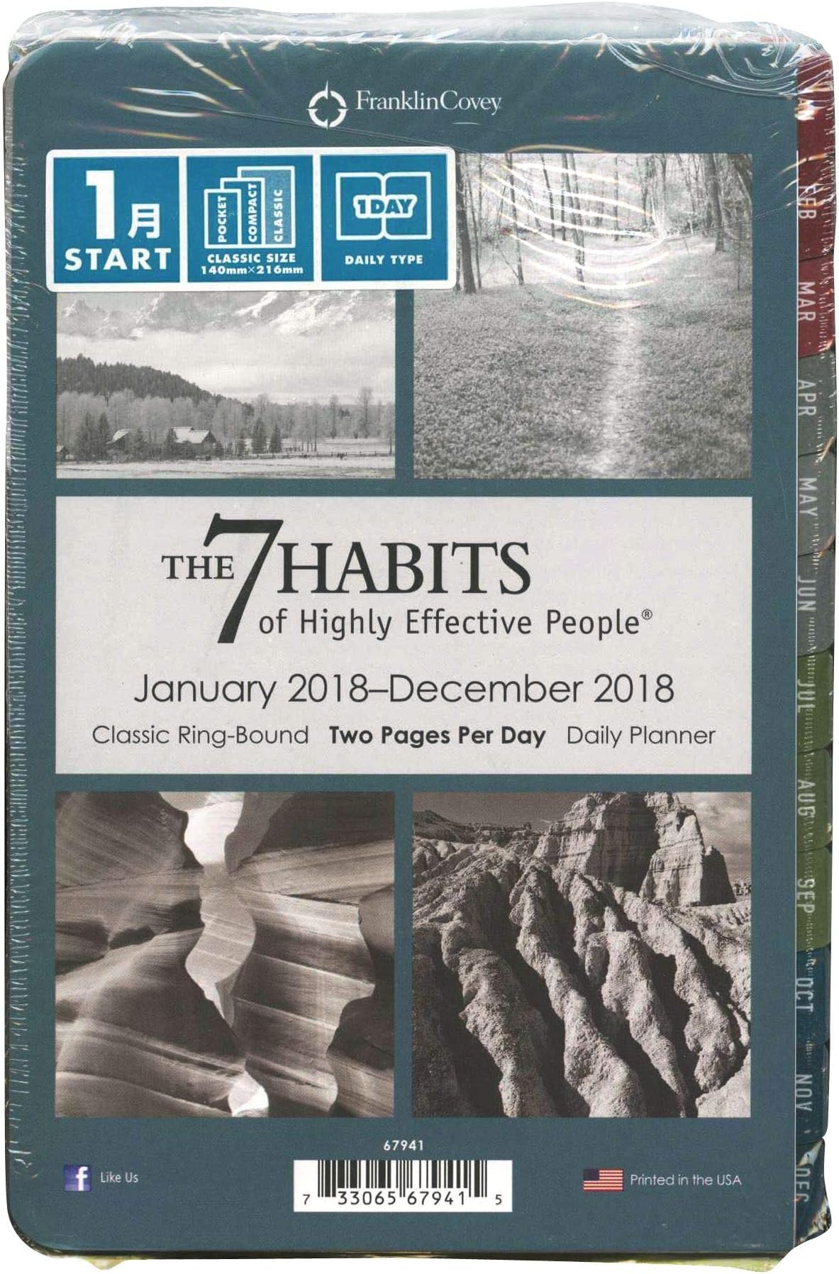 Classic 7 Habits Daily Ring-bound Planner - Jan 2018 - Dec 2018