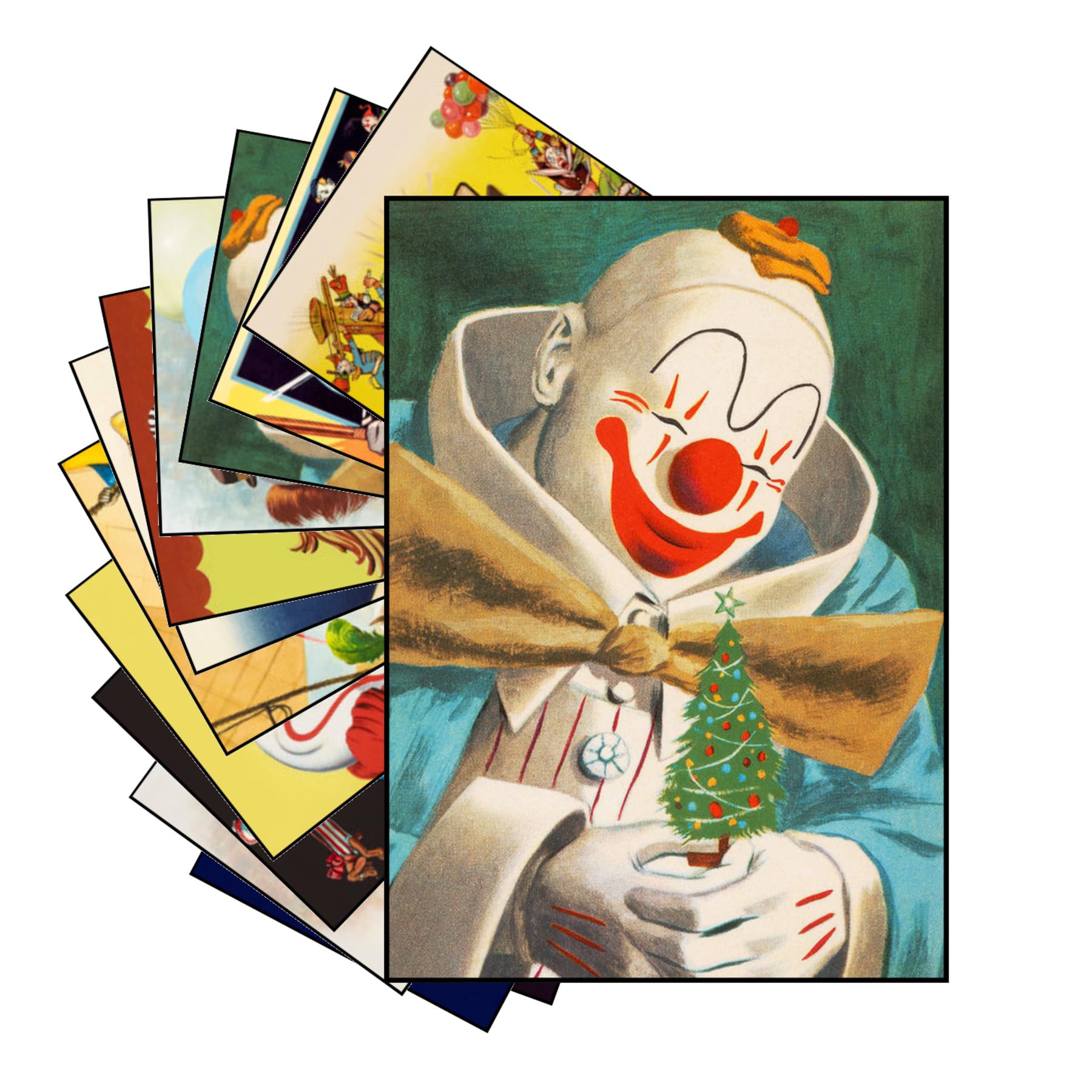 Amazon.com: PIXILUV 12 x Mini Posters Unframed ~ Vintage Clown