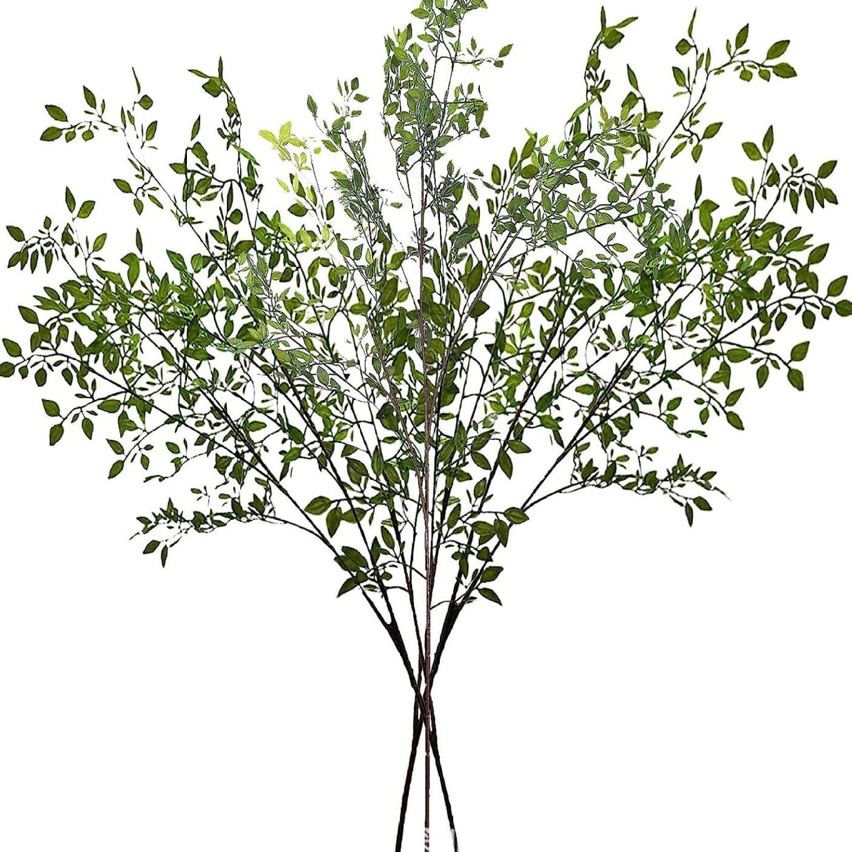 Xdyyjrasa Faux Stems for Vase 5Pcs – Realistic Faux Nandina Branches, Greenery Stems 43 Inch for Home Wedding Office Decoration