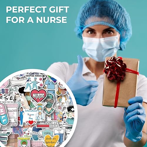 Miniatura 8 de Carrete de insignia de enfermera, soporte de carrete de insignia de corazón con 10 calcomanías de enfermería, carretes de insignia de enfermería,