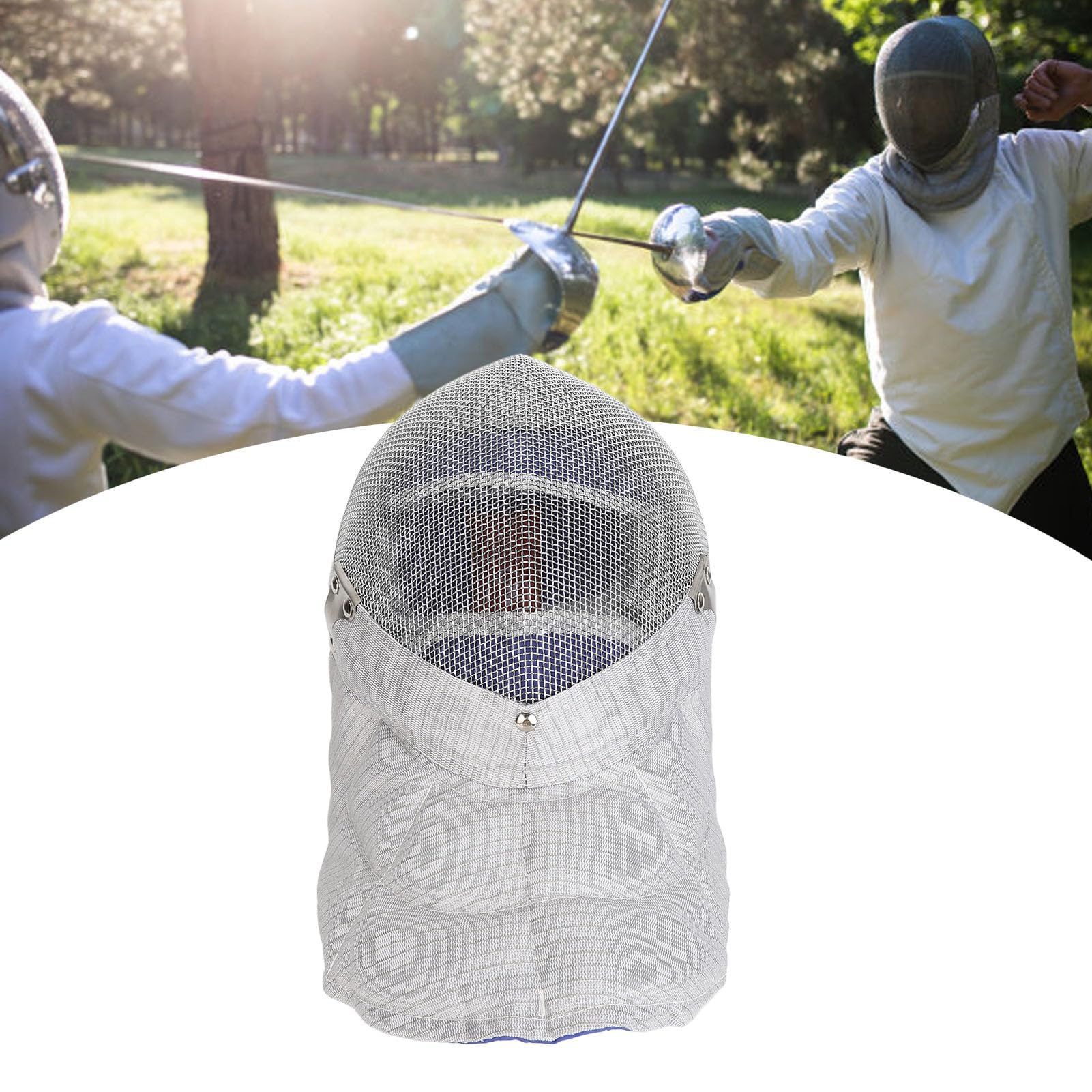 Tbest Fechtdegenhelm, Fechtmaske, Bequemes, Abnehmbares Futter, Fechtschutzausrüstung, Fechtsporthelm