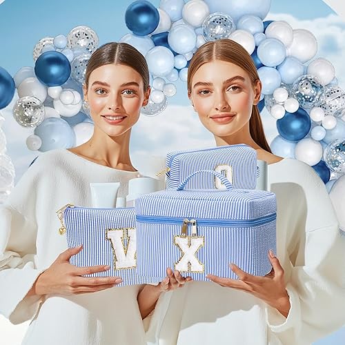 Miniatura 6 de Rosa y azul (Makeup Bag 3pcs Pink+Blue), Azul, 40