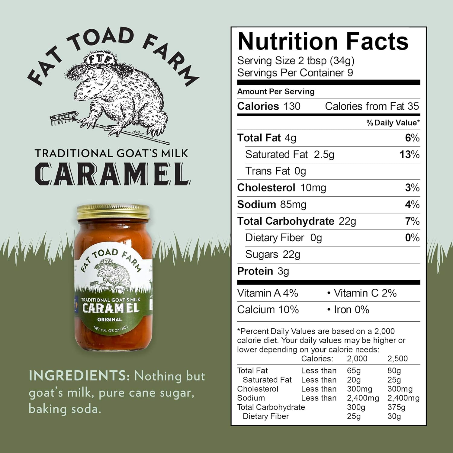 Fat Toad Farm Traditional Goat’s Milk Caramel Sauce, Original, 8fl oz Jar, 2-Pack, Cajeta, Gluten Free…
