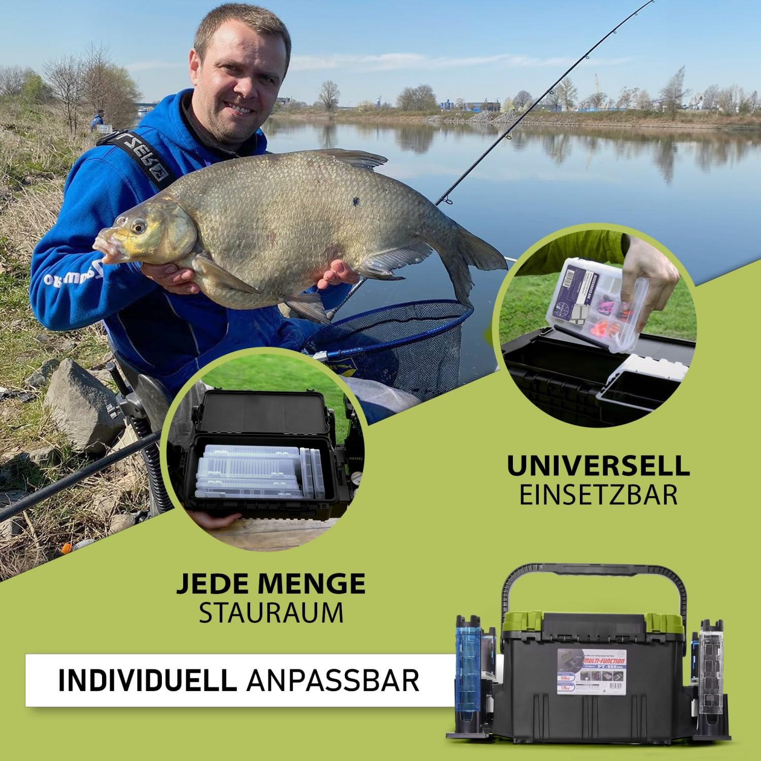 Competition Angelkoffer Angelbox Angelzubehör Gerätebox Box (L - Bundle)