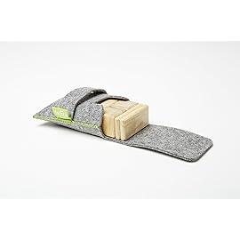 8 Piece Tegu Pocket Pouch Magnetic Wooden Block Set, Natural