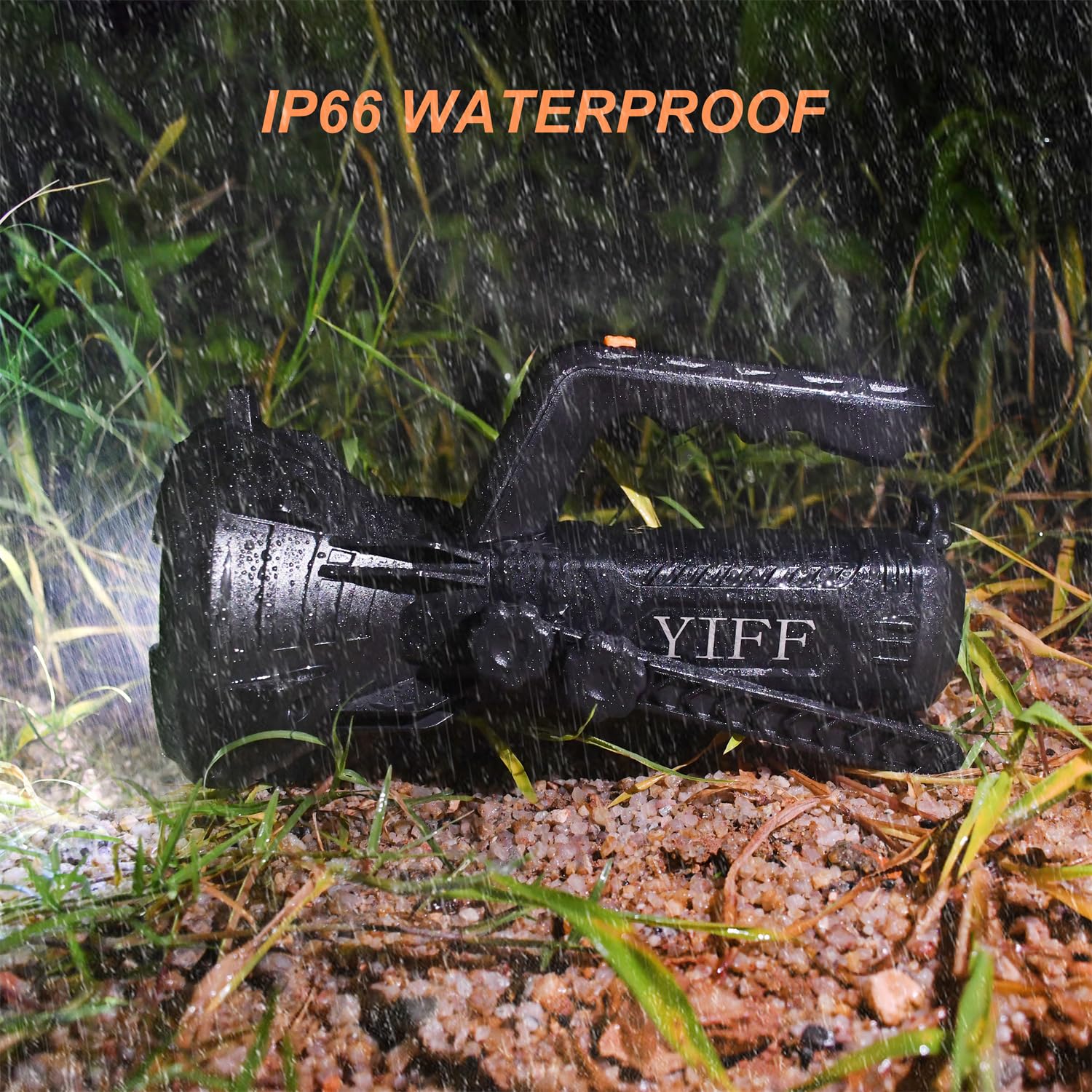 YYIF Rechargeable Spotlight 200,000 Lumen - Handheld COB Floodlight, IPX6 Waterproof, 10000mAh Battery