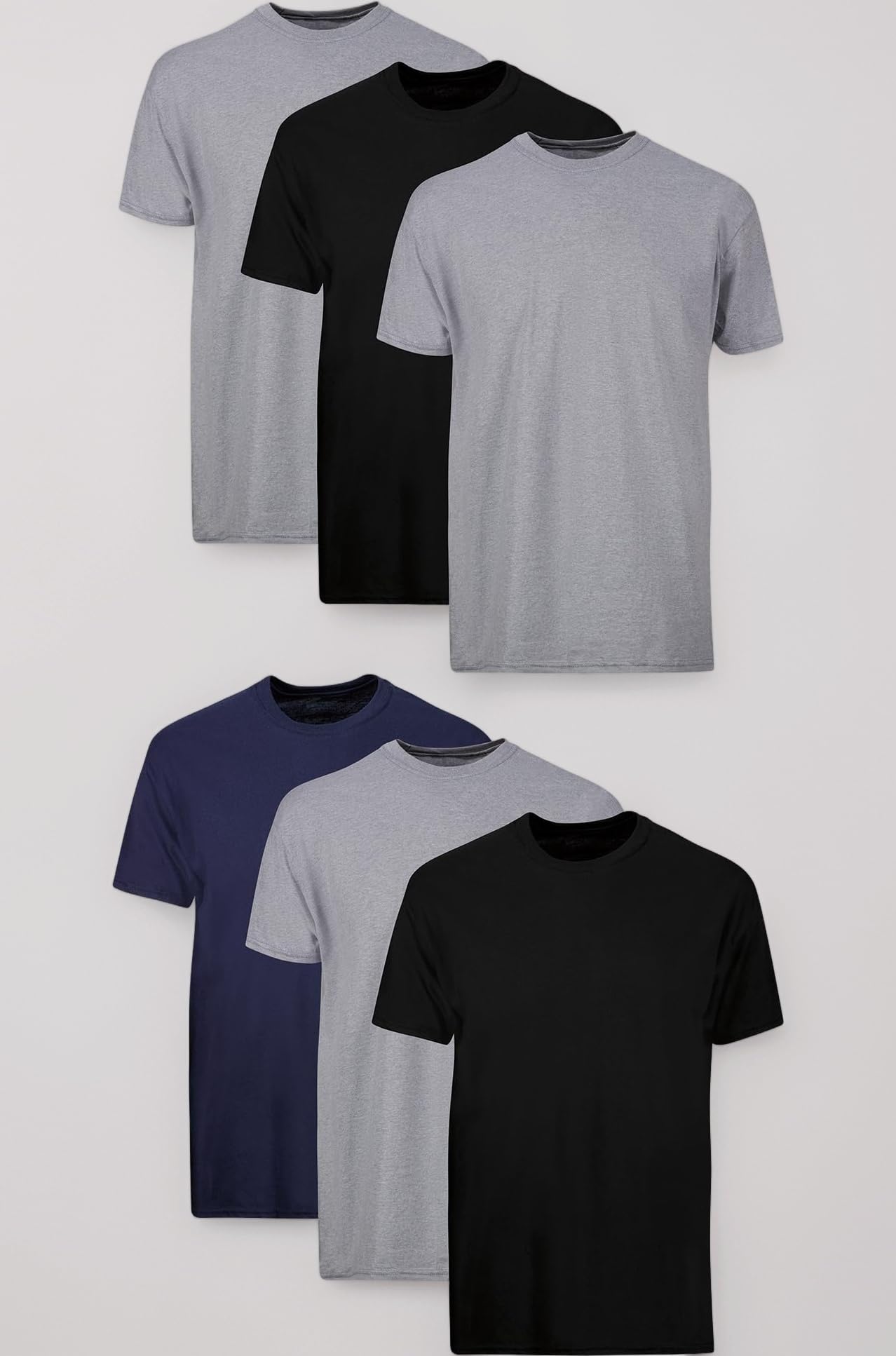 Men's Tagless ComfortSoft Crewneck T-Shirts, 6 Pack