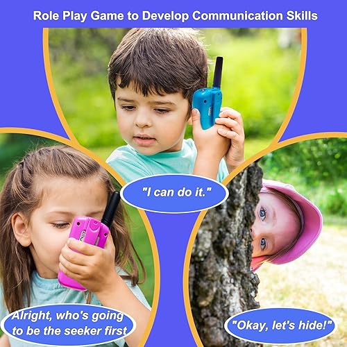 Miniatura 8 de Walkie Talkie para niños 3 unidades juguetes Walkie Talkies para niñas y niños radios de dos vías con 3 millas de larga distancia y 22 canales niños