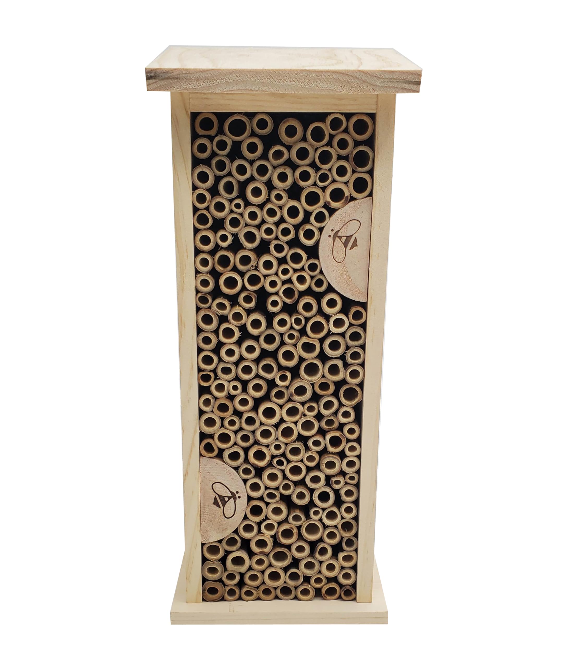 Dehner Natura Premium Insect Hotel Felica, Bee Hotel, Sustainable, Insect House, Nesting Box for Bees, Butterflies, Beetles, Approx. 14 x 35.5 x 11.5 cm, Made from FSC Certified Pine Wood, Natural