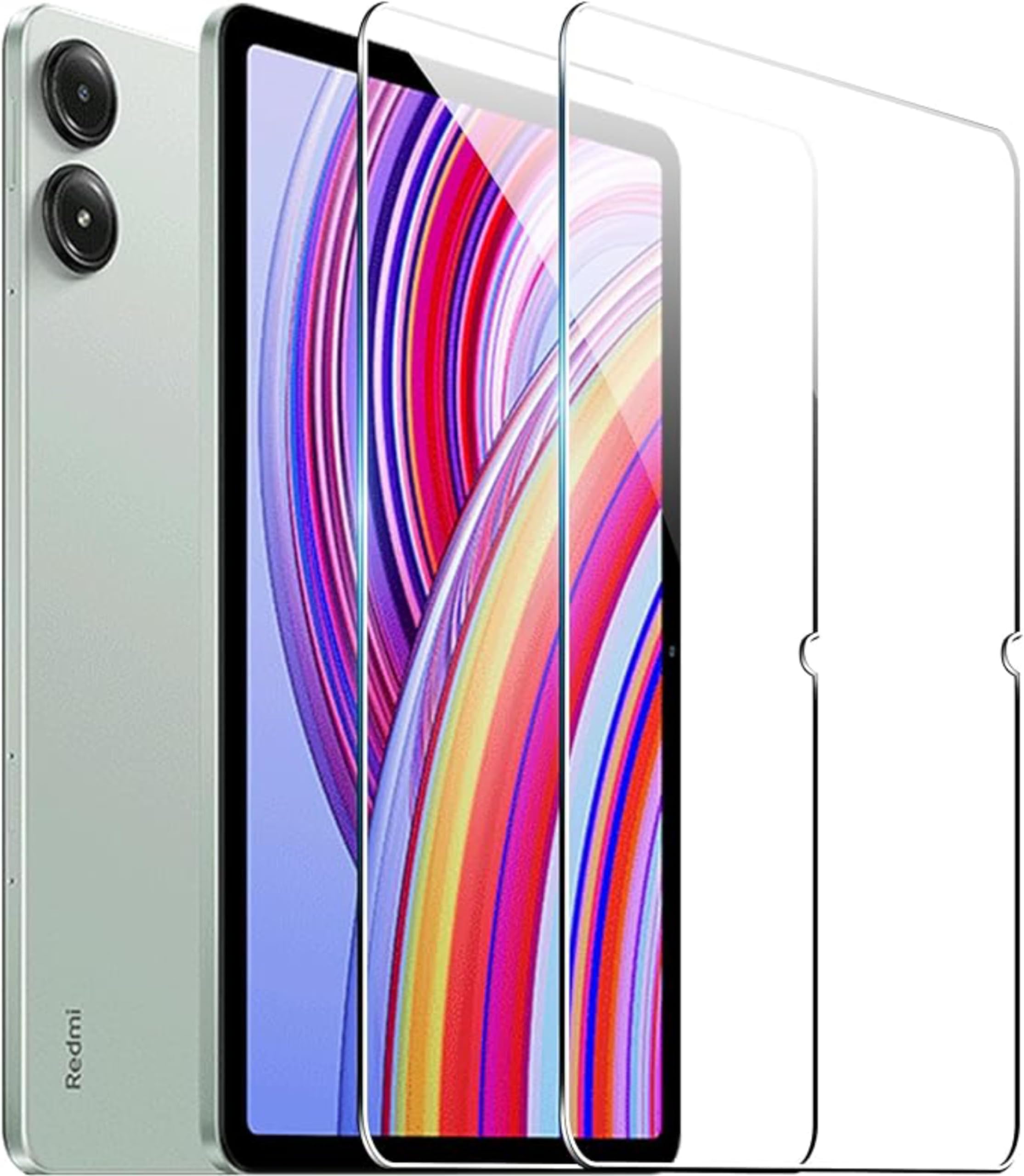 NESLIN 2Pack Screen Protector Compatible with Redmi Pad Pro 12.1" 2024, 9H Tempered Glass Film, Ultra Resistant Anti-Fingerprints HD-Clear Tablet Film for Redmi Pad Pro