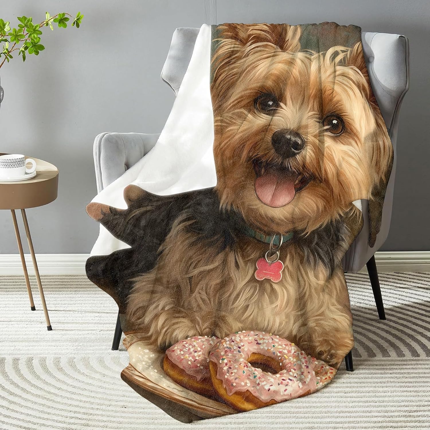 Yorkshire Terrier Blanket - Plush, Soft, Comfy, Lightweight, Warm, Fuzzy, Cozy Flannel Throw Blanket Perfect for Couch, Travel, Bed, Office, Outdoor - 50in×60in(color45) - Image 2