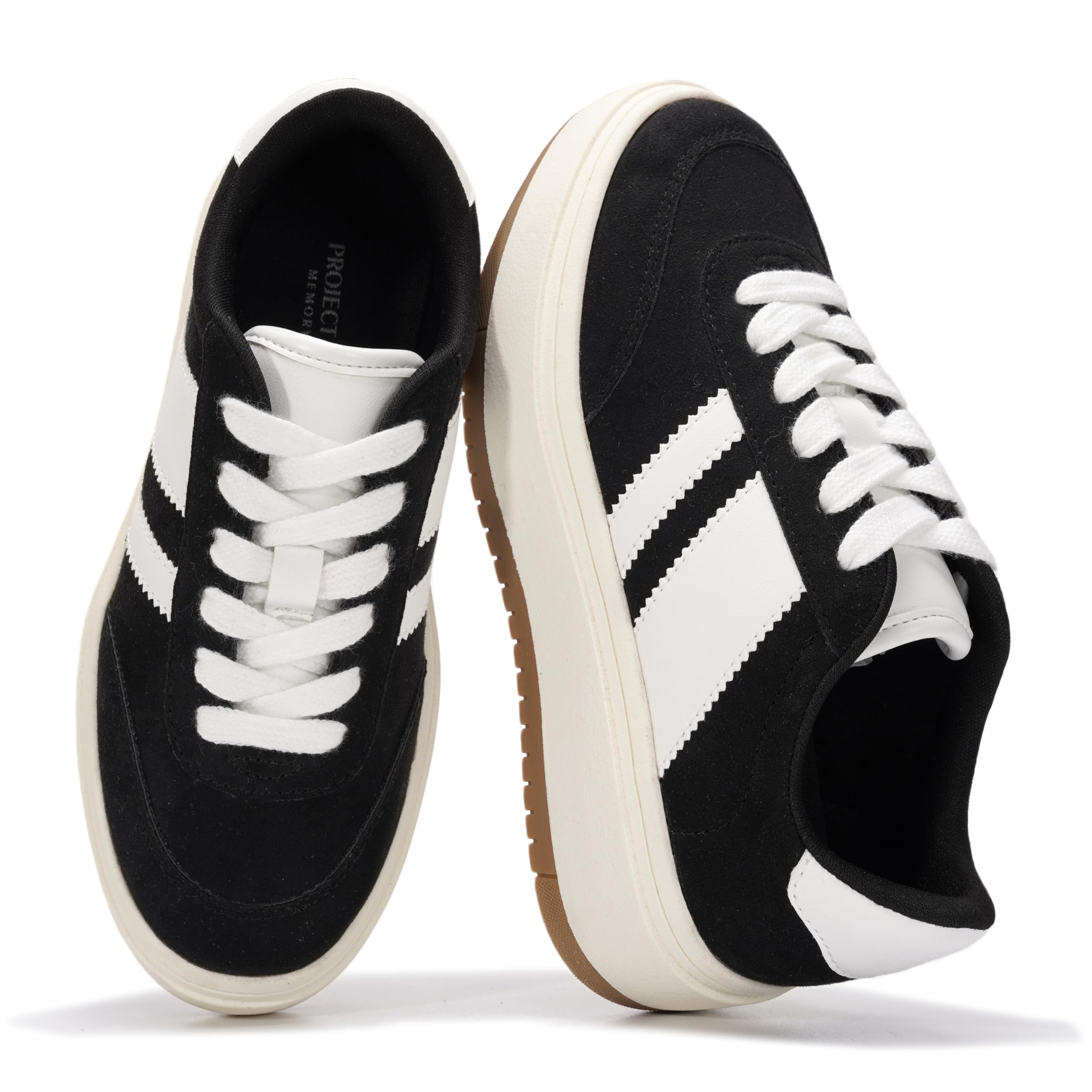 Project Cloud Platform Girls Sneakers - Lightweight Memory Foam Insole Lace-up Kids Shoes with Trendy Styles - Non-Slip Fashion Platform Boys and