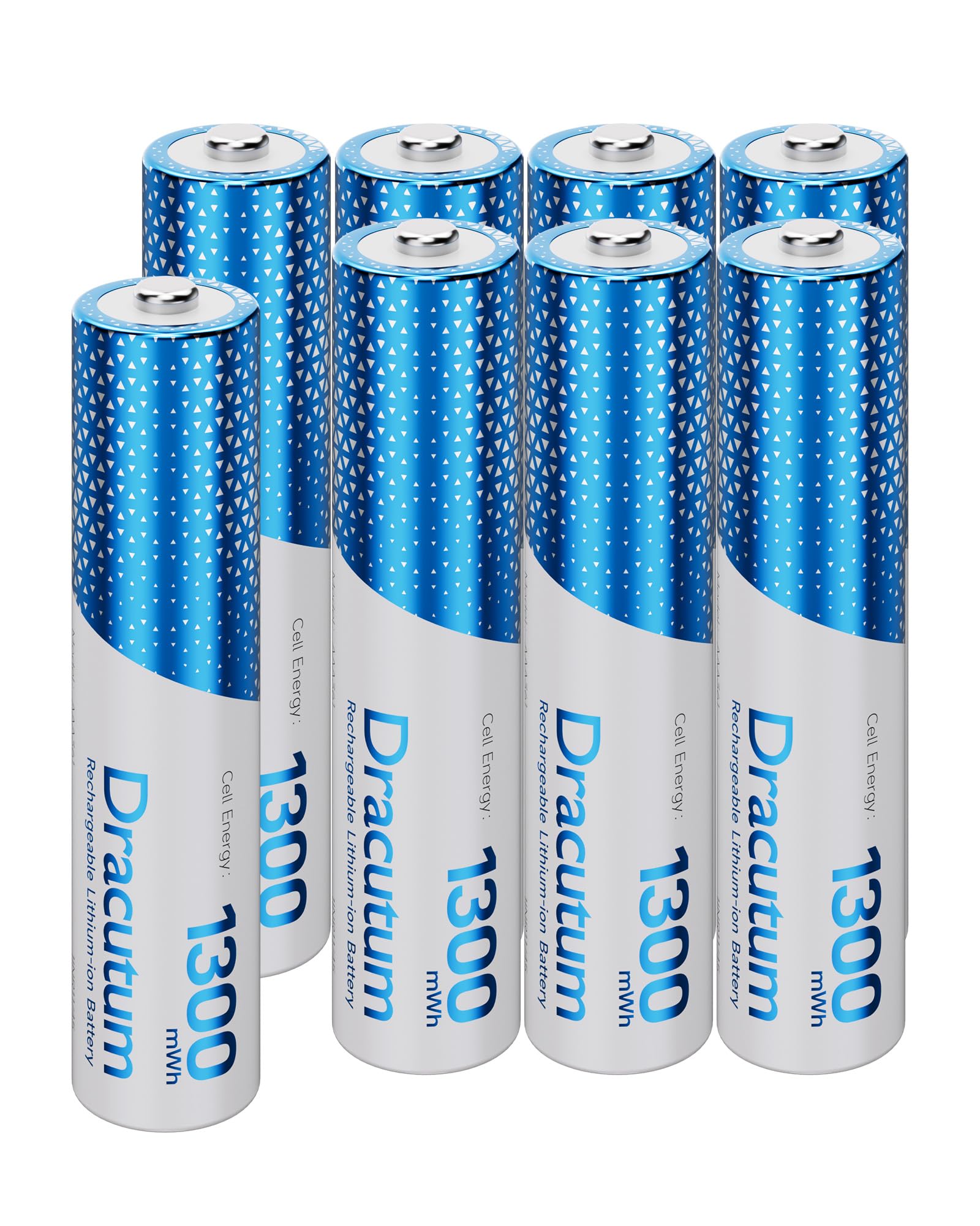 1.5V wiederaufladbare AAA Lithium Akkus 8 Stück, 1300mWh Lithium wiederaufladbare langlebige Trip A Lithium Ionen Batterien