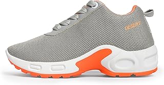 ديزرت حذاء رياضي برباط للاطفال من الجنسين، رمادي - برتقالي، مقاس 34 EU