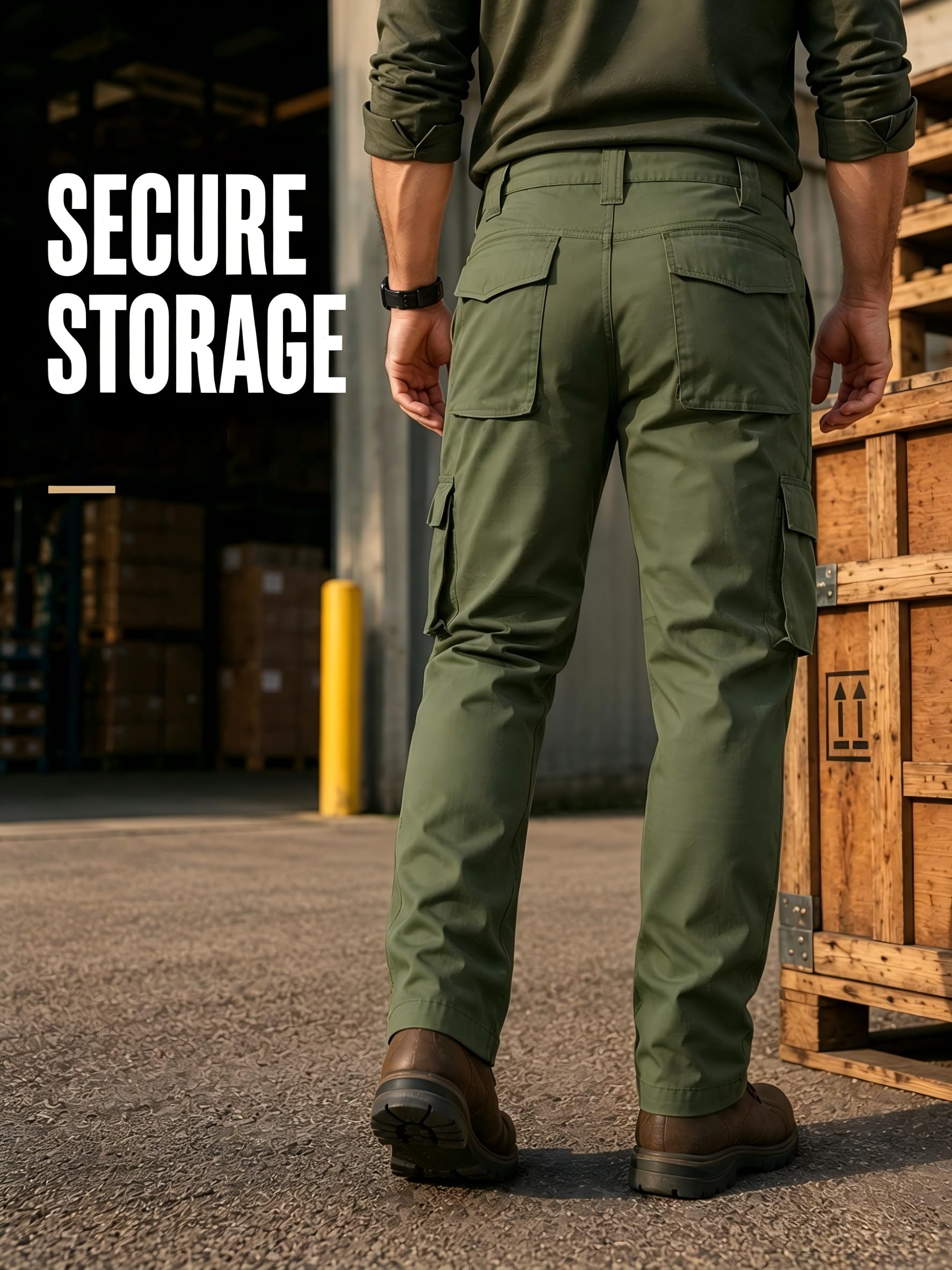 ZITY Pantaloni Cargo Uomo Tattici Ripstop con Multi Tasche, Pantaloni Outdoor da Lavoro per Trekking Escursionismo e Uso Quotidiano