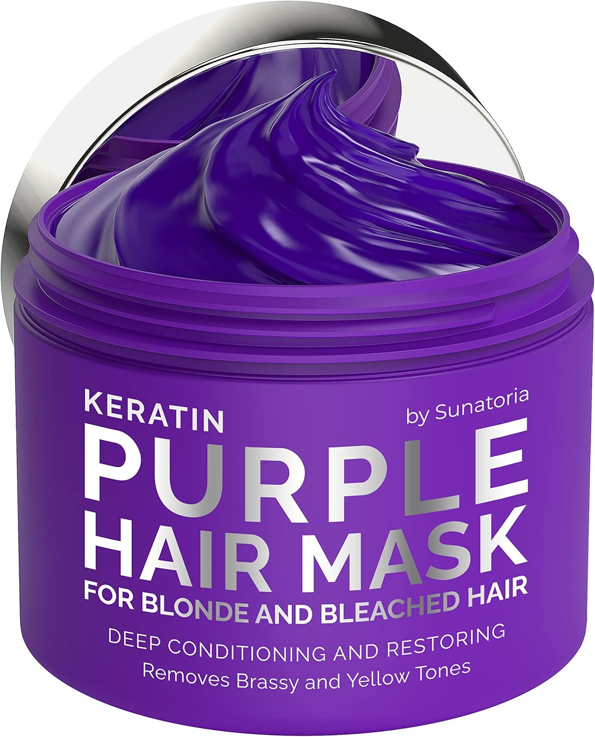 SUNATORIA NEW Purple Hair Mask with Keratin Blonde Hair Purple Toner