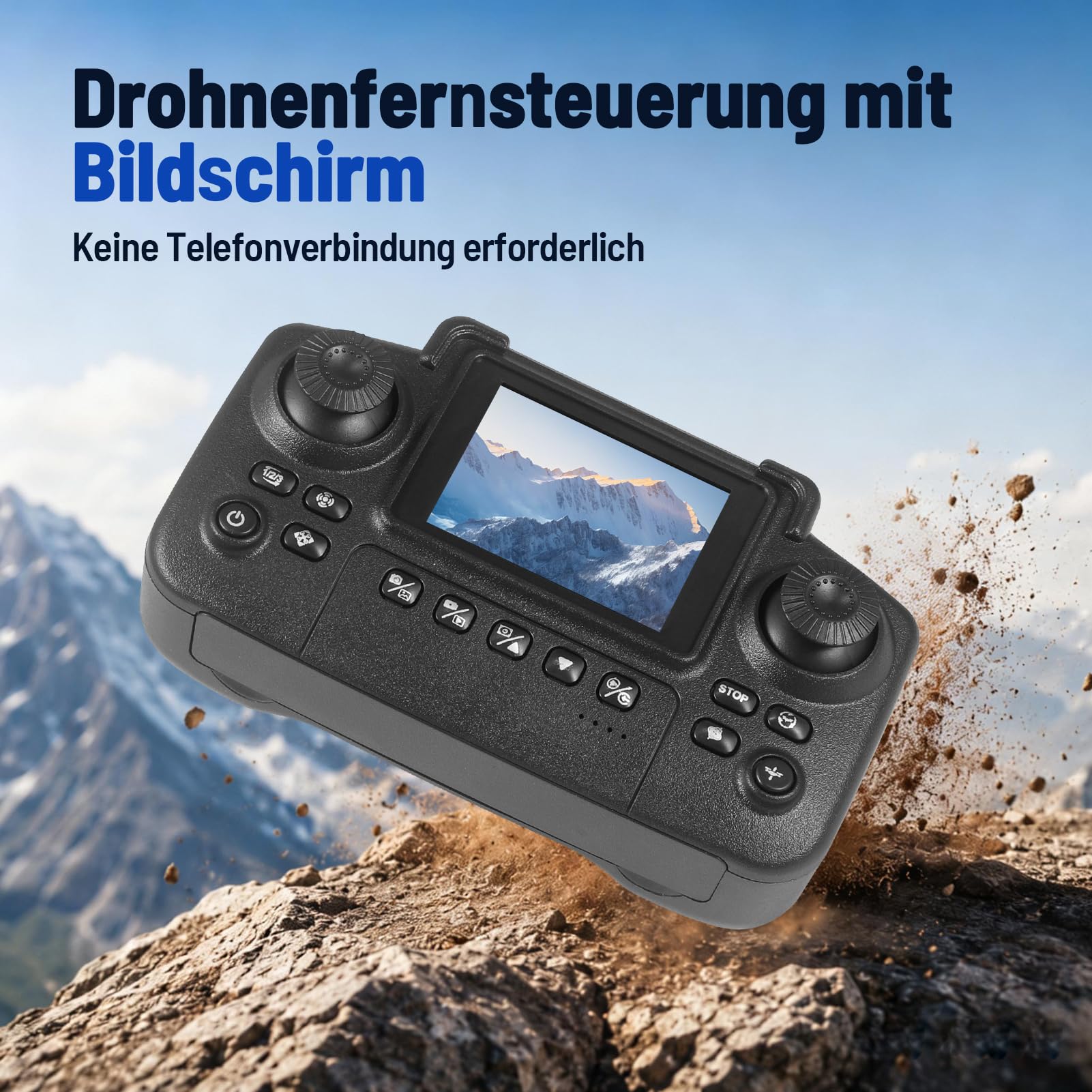 Drohne mit Kamera HD 4K,RC Faltbare FPV WiFi Live Ãœbertragung Drohne für Kinder Anfänger,2 Akku Lange Flugzeit,Headless Modus,Flugbahnflug,Hindernisvermeidung,One Key Start/Landen,Headless Modus