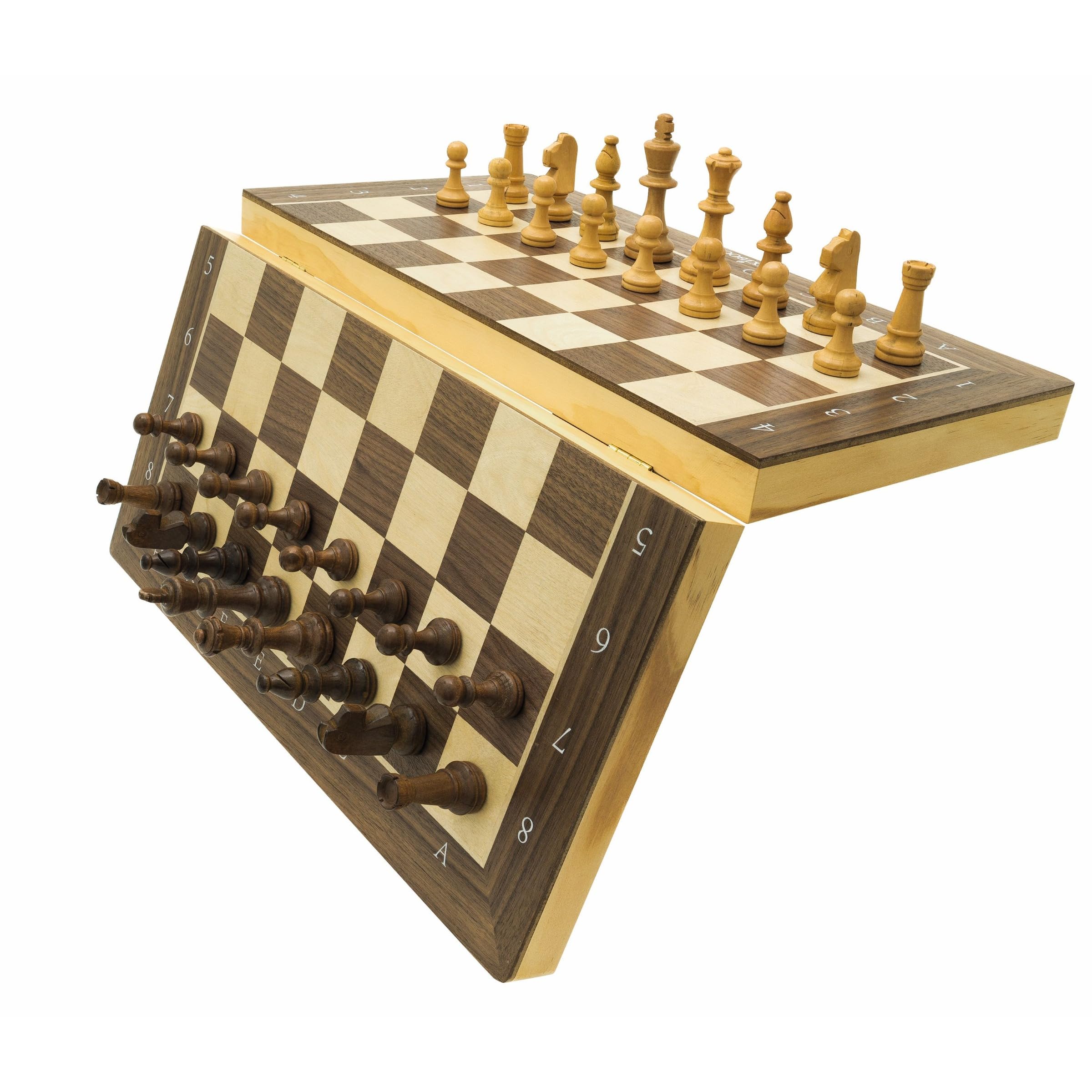 Lexibook, Chessman Giant Wood Pro - zusammenklappbares Schachbrett aus Holz mit magnetischen Figuren, CGM1000LXB