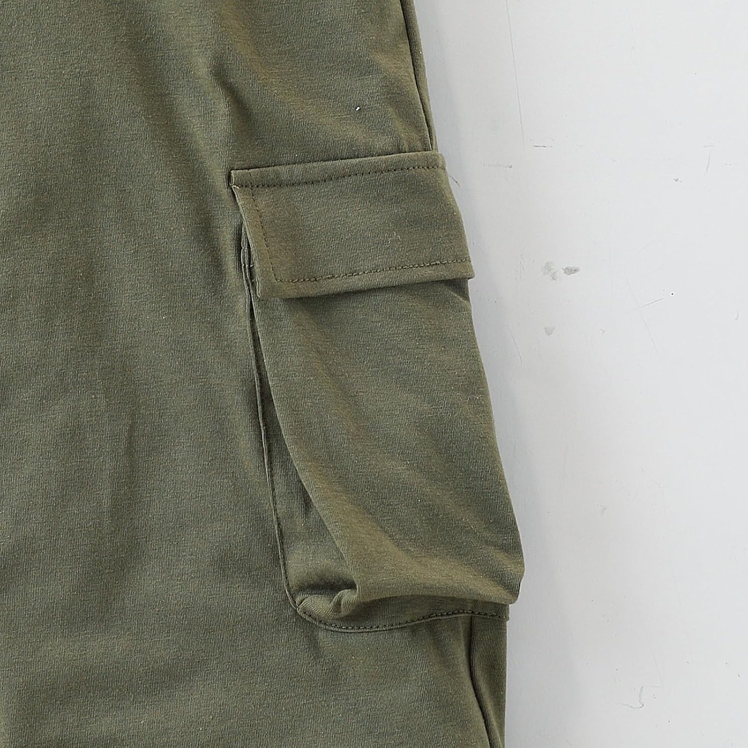 Teen Girls Clothes Rib Knit Ruched Long Sleeve T-Shirt Top + Cargo Jogger Pants 2 Pieces Outfit Set Fall Winter Cool Casual Clothing(15-16T) - Image 7