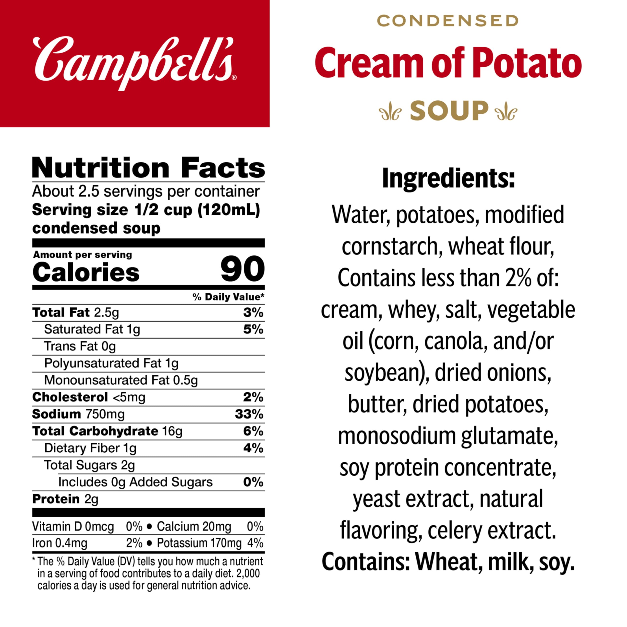 Campbells Condensed Cream of Potato Soup 10 5 Ounce Can — view 2