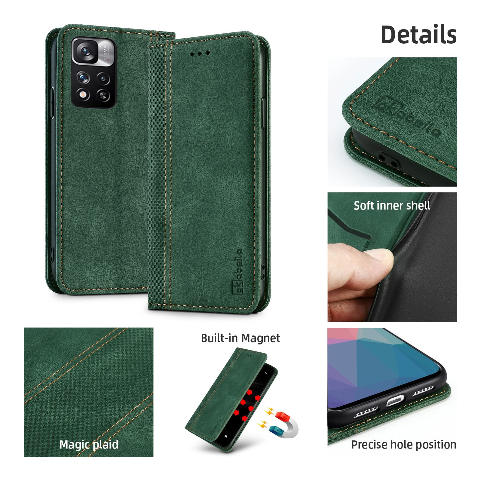 AKABEILA Cover per Xiaomi 12T Pro/12T/Redmi K50 Ultra Pelle Custodia per Xiaomi 12T Pro/12T/Redmi K50 Ultra Cover Flip Portafoglio Magnetica Stand