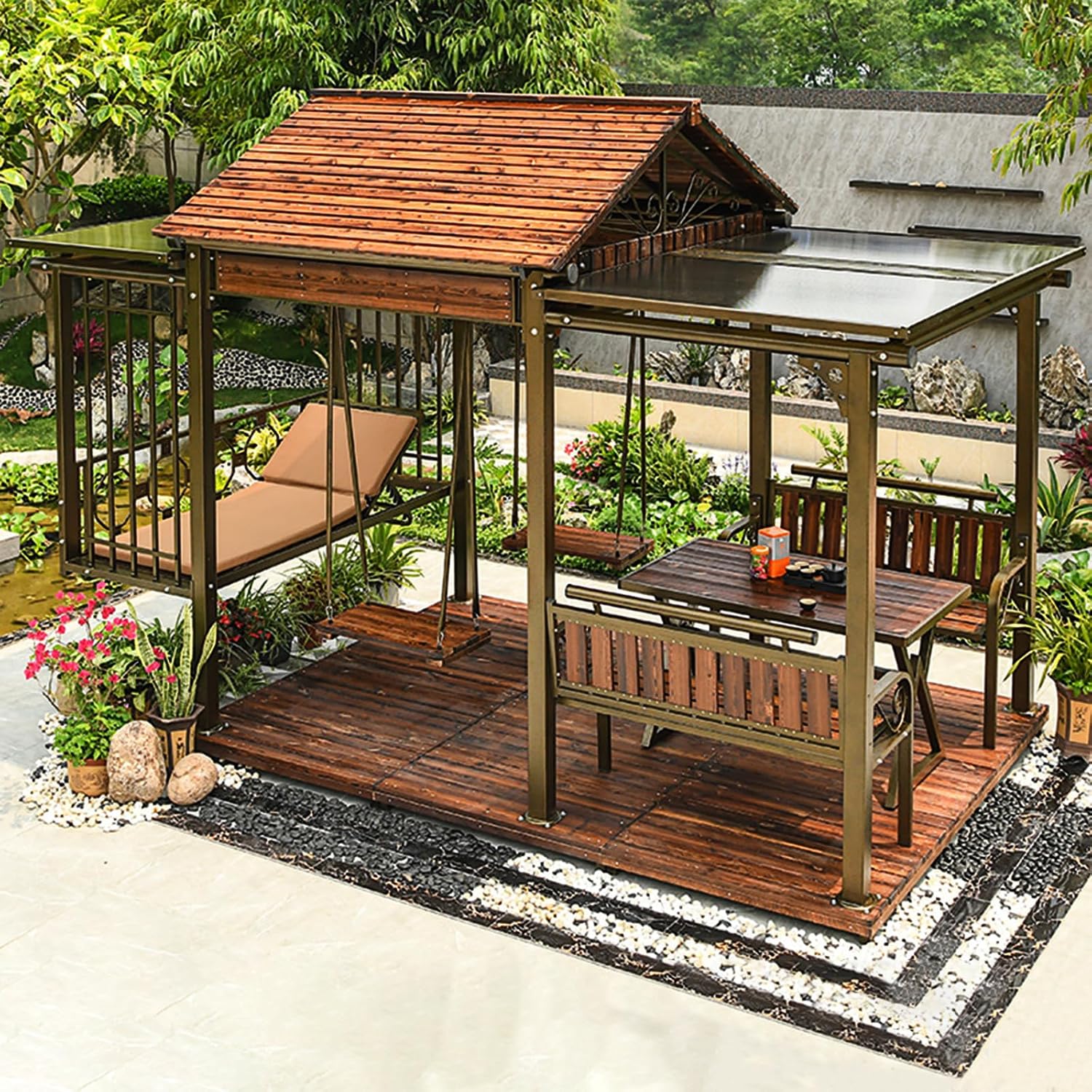 Hardtop Gazebo, Outdoor Gazebo, Wood Gazebo, Waterproof