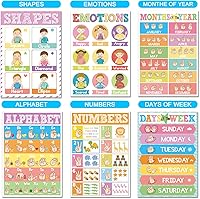 Vista 3 de Juego de 12 pósteres ASL ABC de lenguaje de señas de lenguaje de señas americano para niños pequeños, estudiantes, decoración de aula, regalo ASL